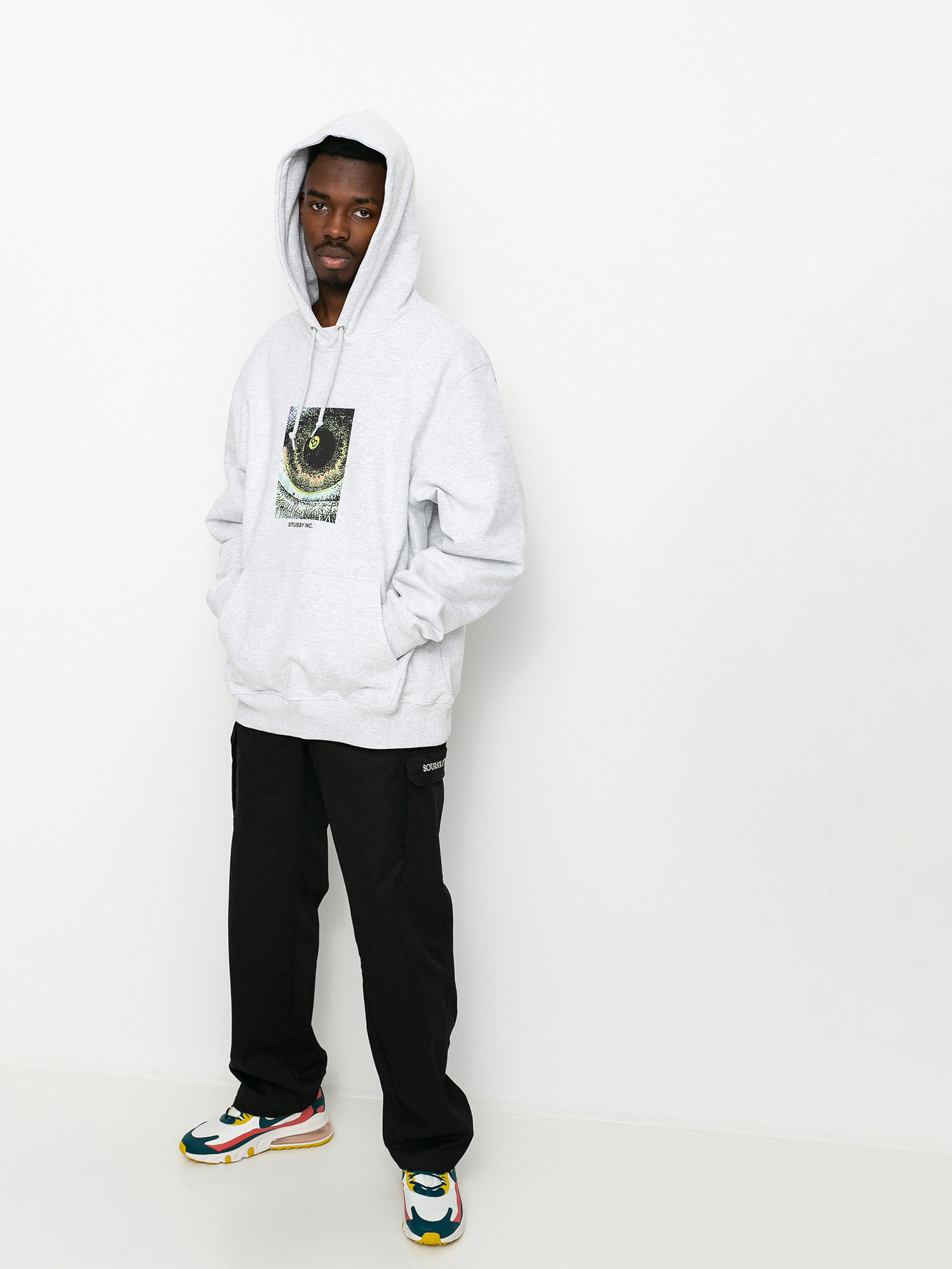 Stussy Acid Eye HD Hoodie (ash heather)