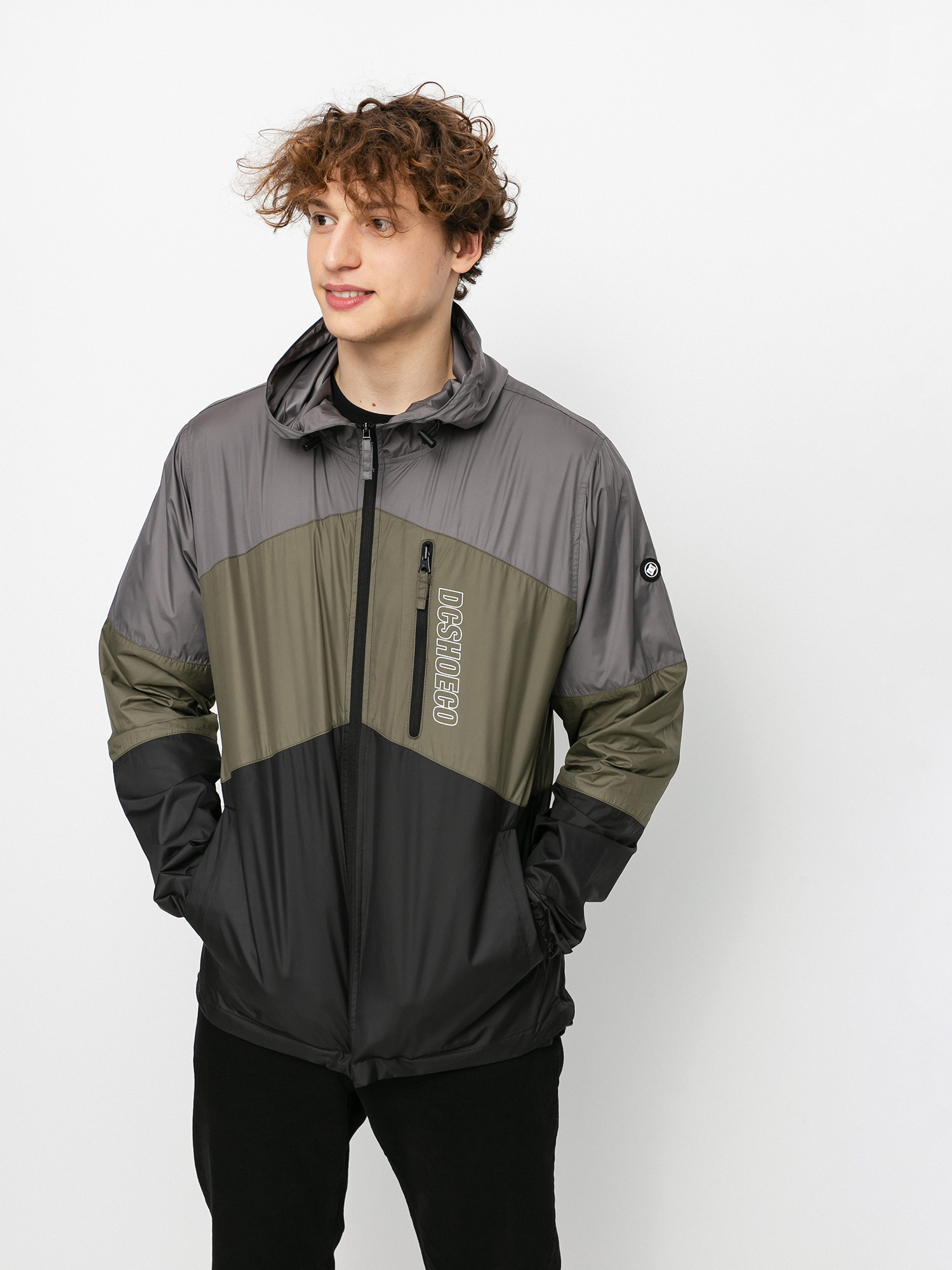 setscale color block hooded jacket