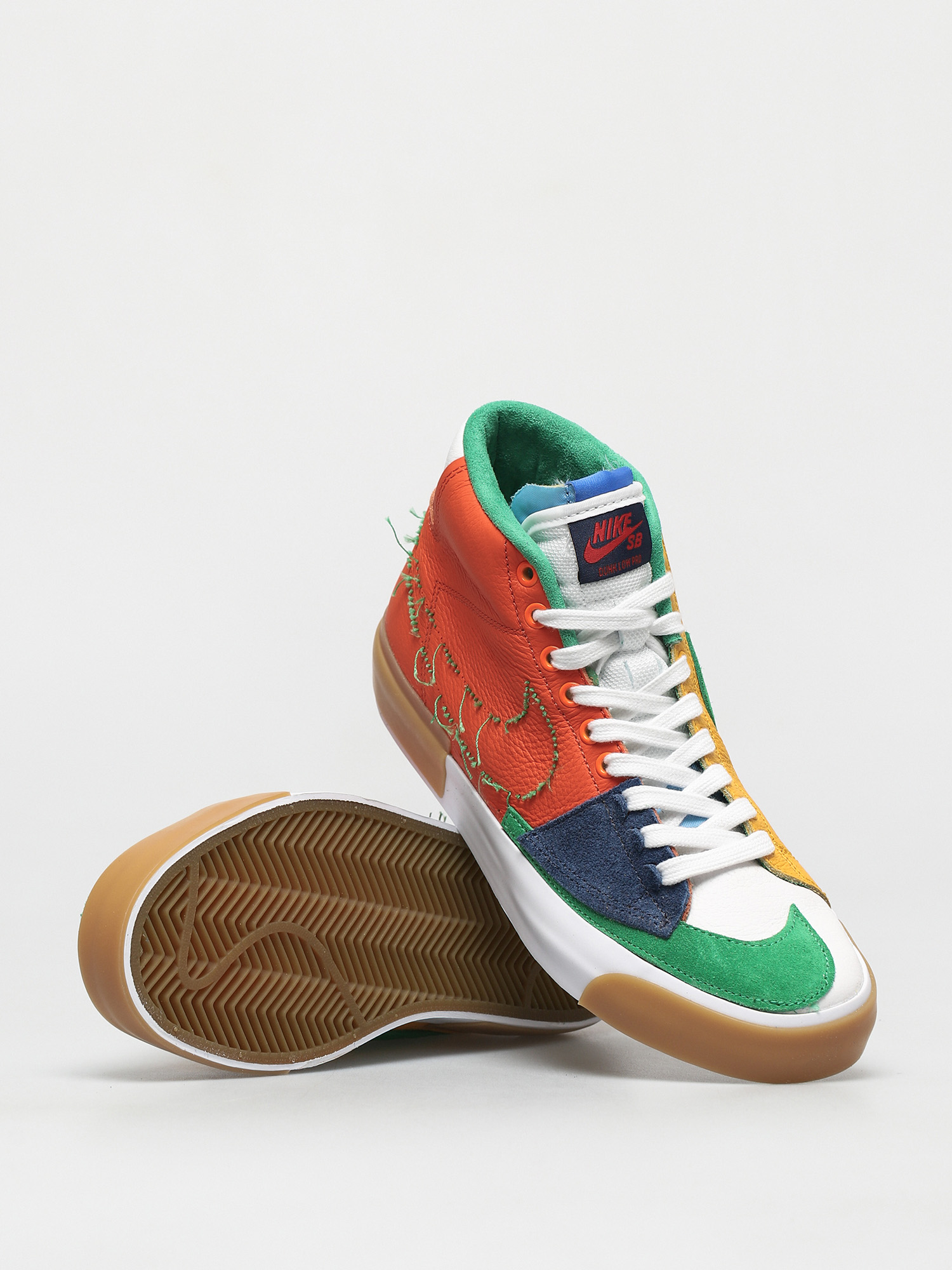 Nike SB Zoom Blazer Mid Edge Shoes (safety orange/lucky green)