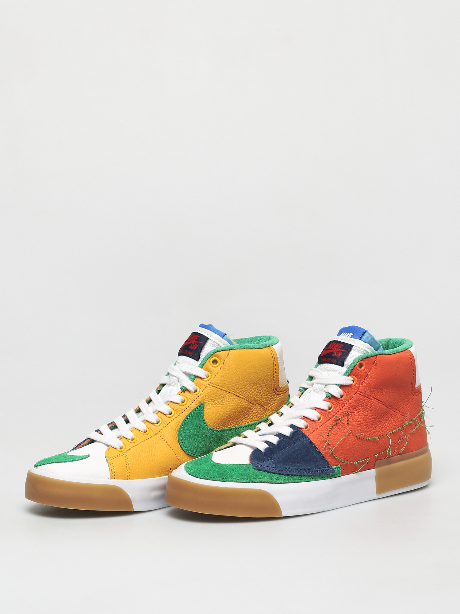 Nike Sb Zoom Blazer Mid Edge Shoes Safety Orange Lucky Green