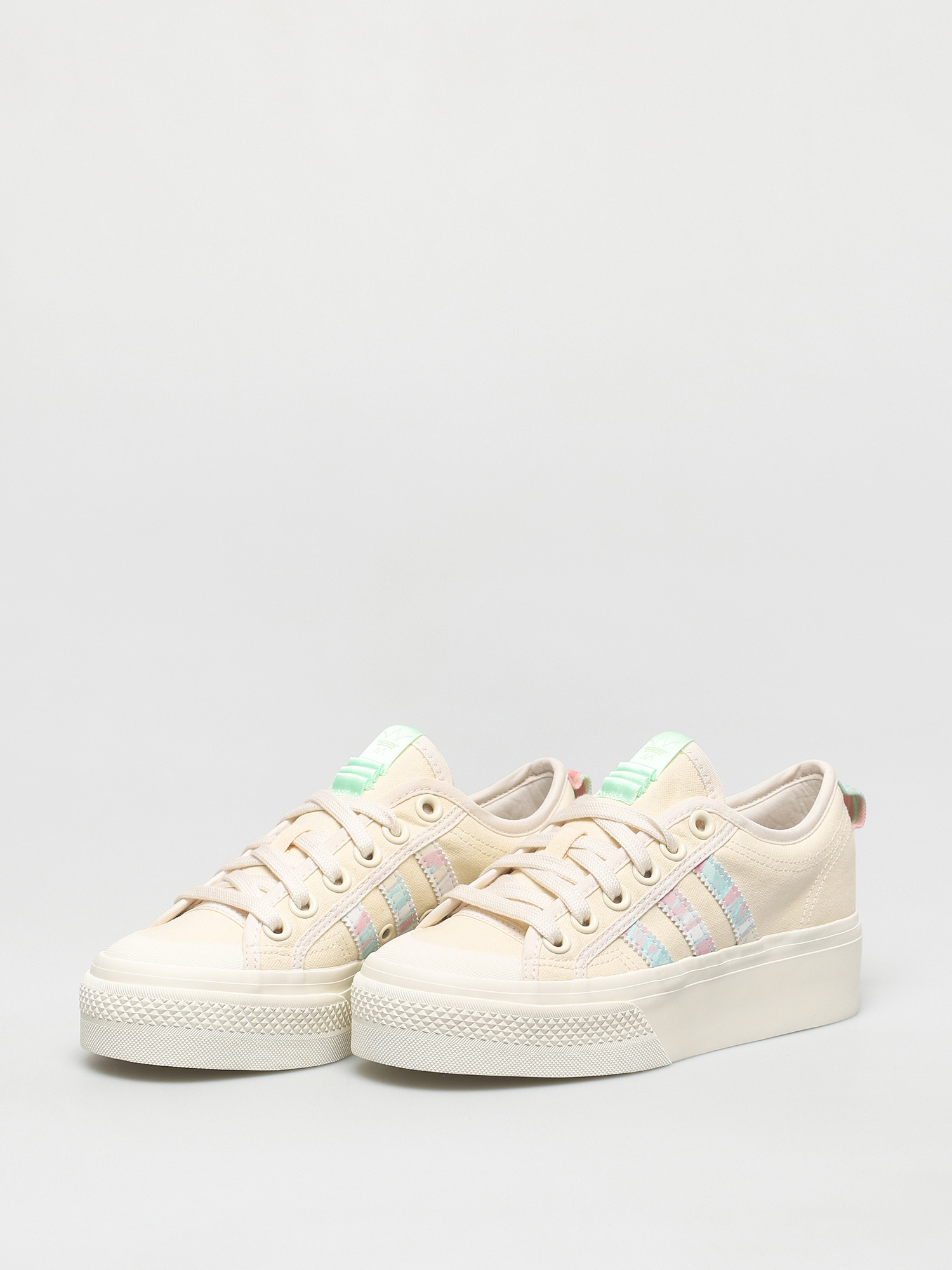 adidas Originals Nizza Platform Shoes Wmn (cwhite/cwhite/frogrn)