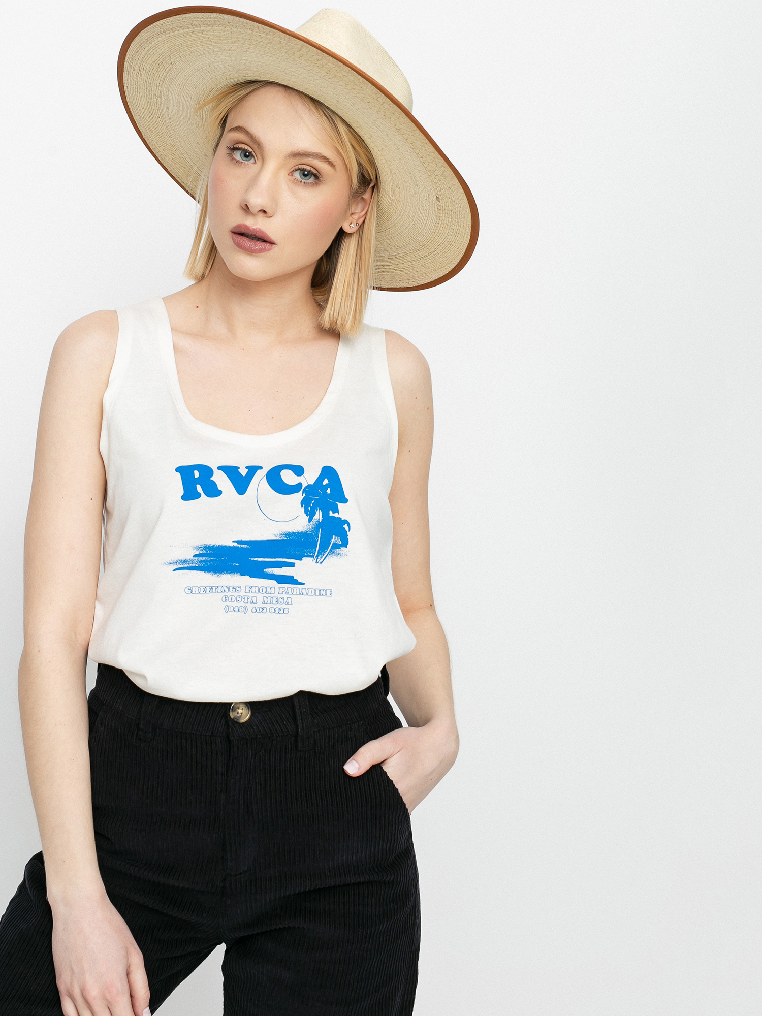 RVCA Postcard Tank top Wmn (vintage white)