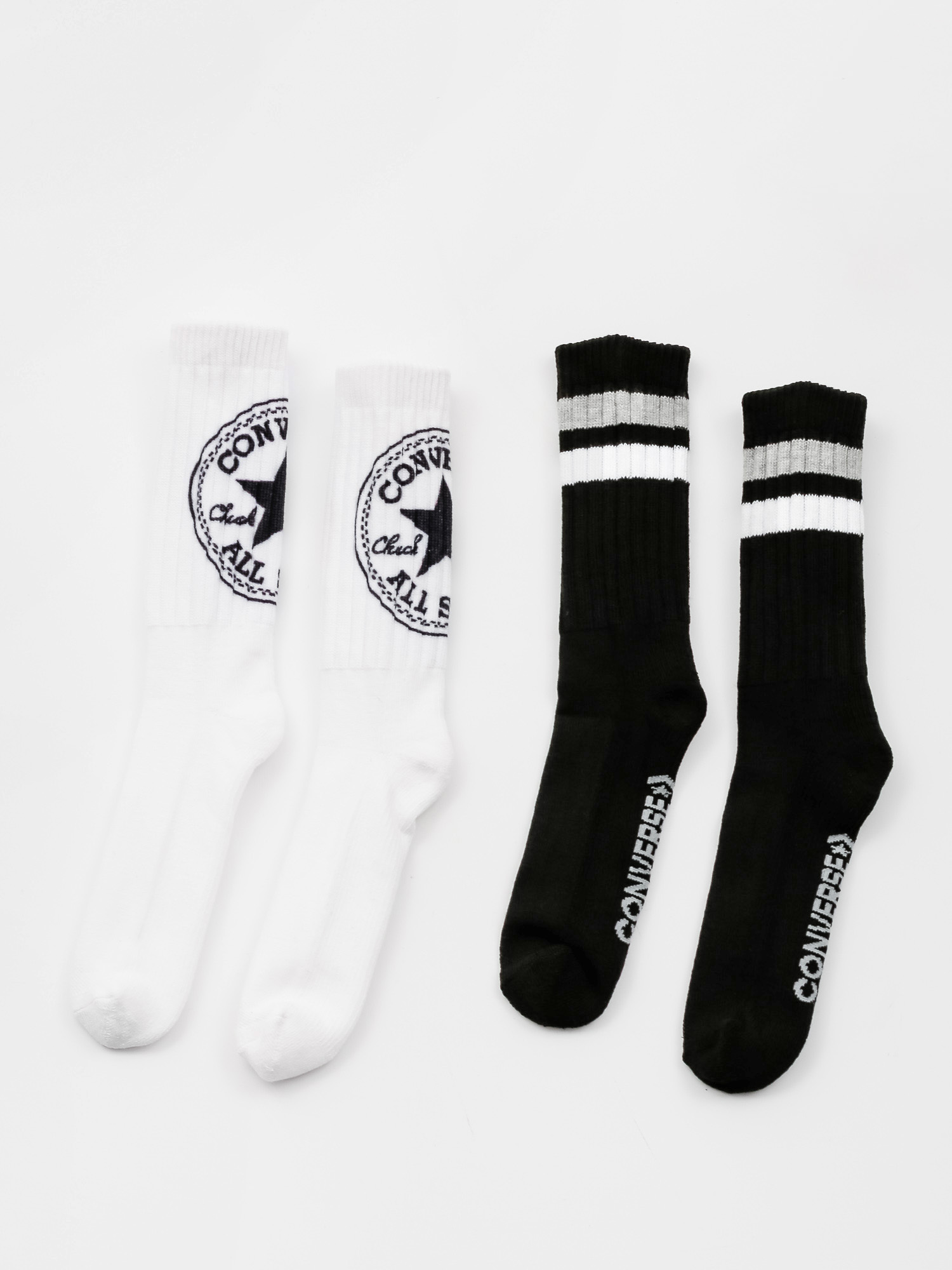 Converse 2Pk Crew 360 Chuck Patch Socken (white/black)