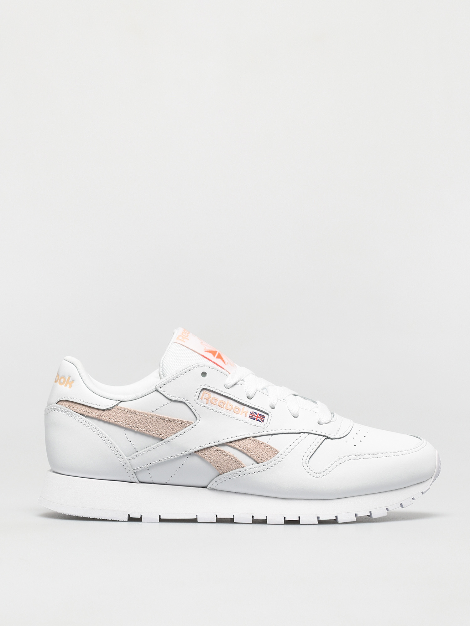 Reebok Cl Lthr Shoes Wmn White Aurorg Cerpnk