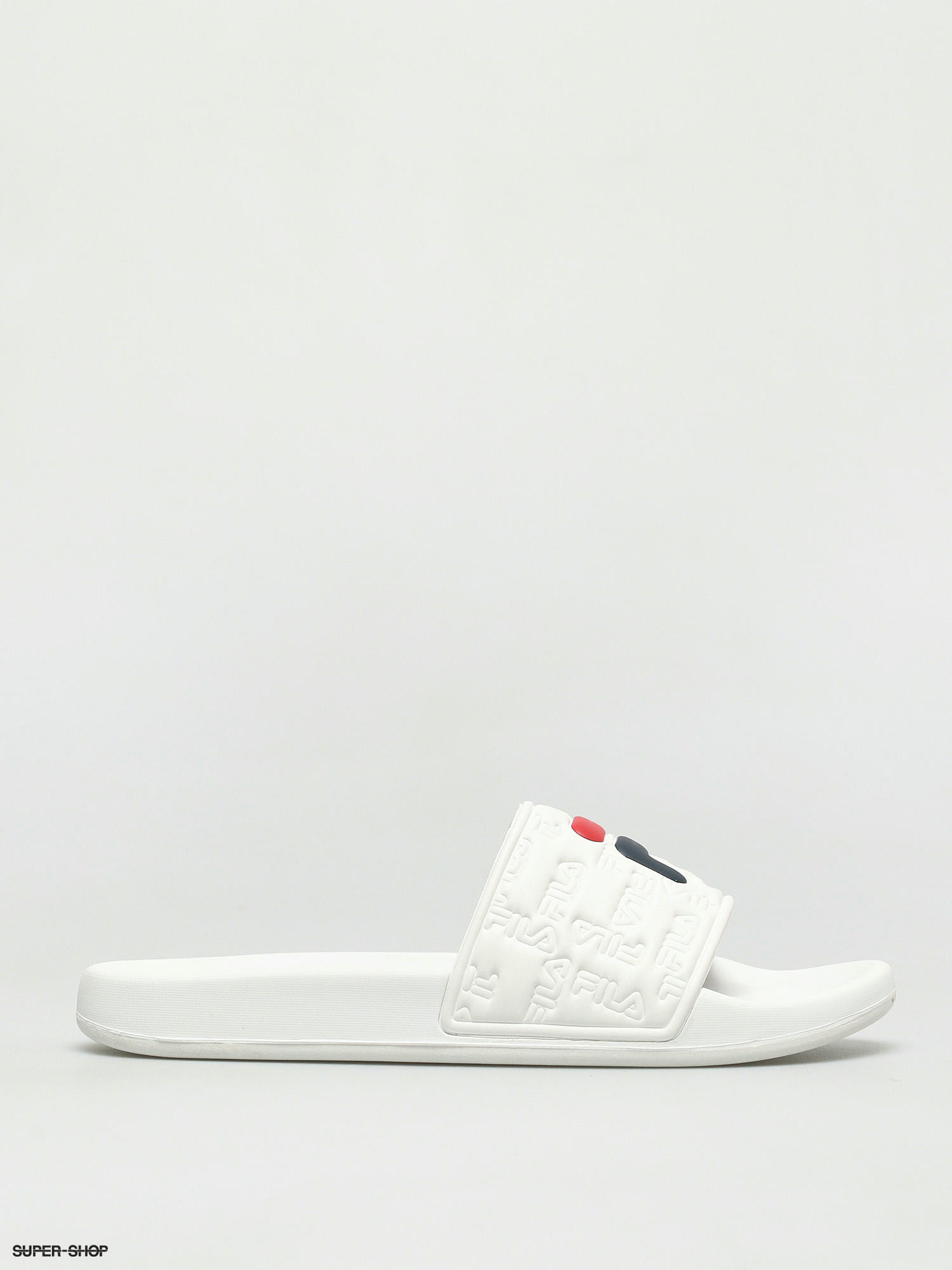 Fila white slippers hot sale