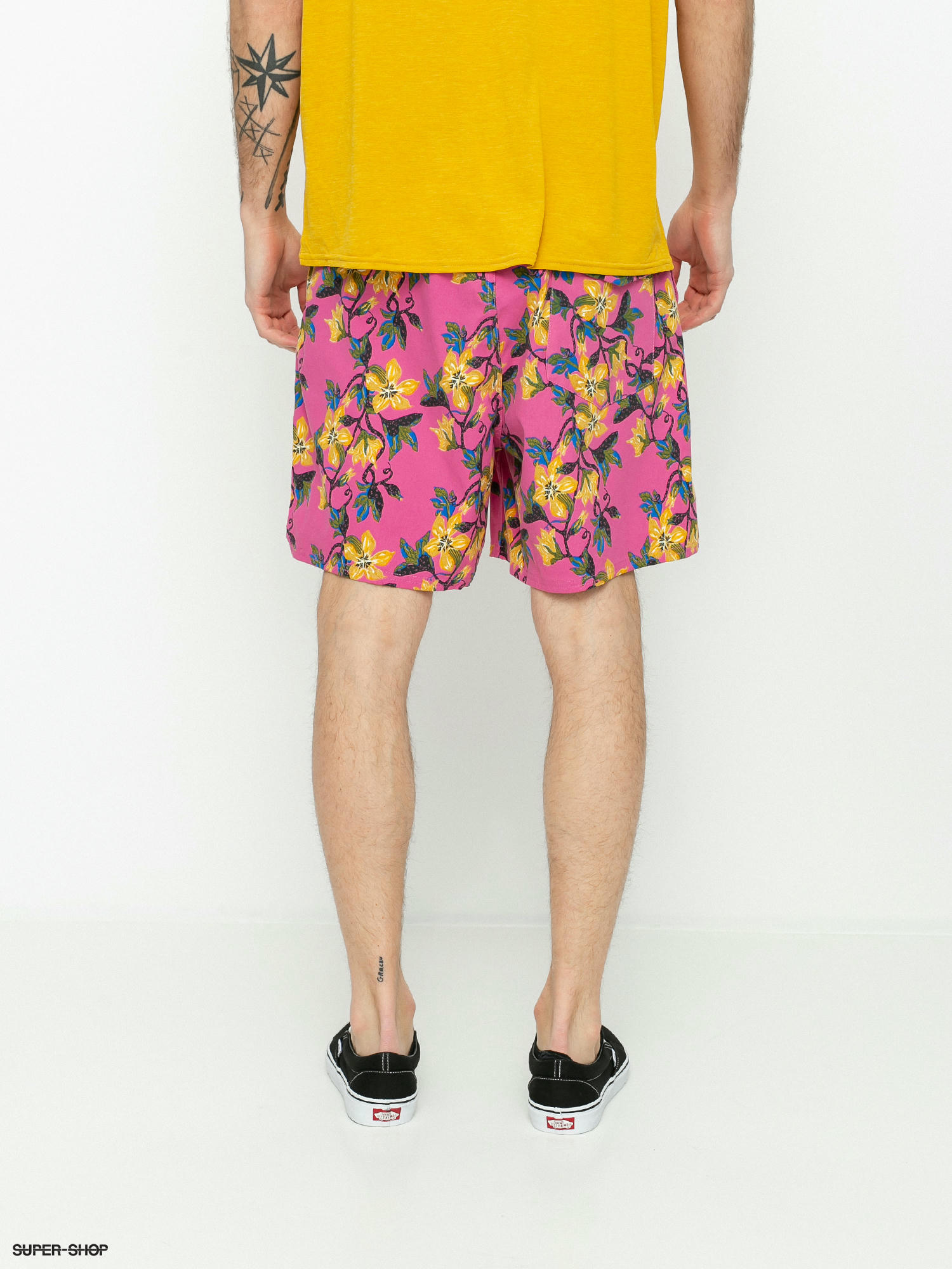 Patagonia Stretch Wavefarer Volley Shorts 16in Boardshorts (squash  blossom/marble pink)