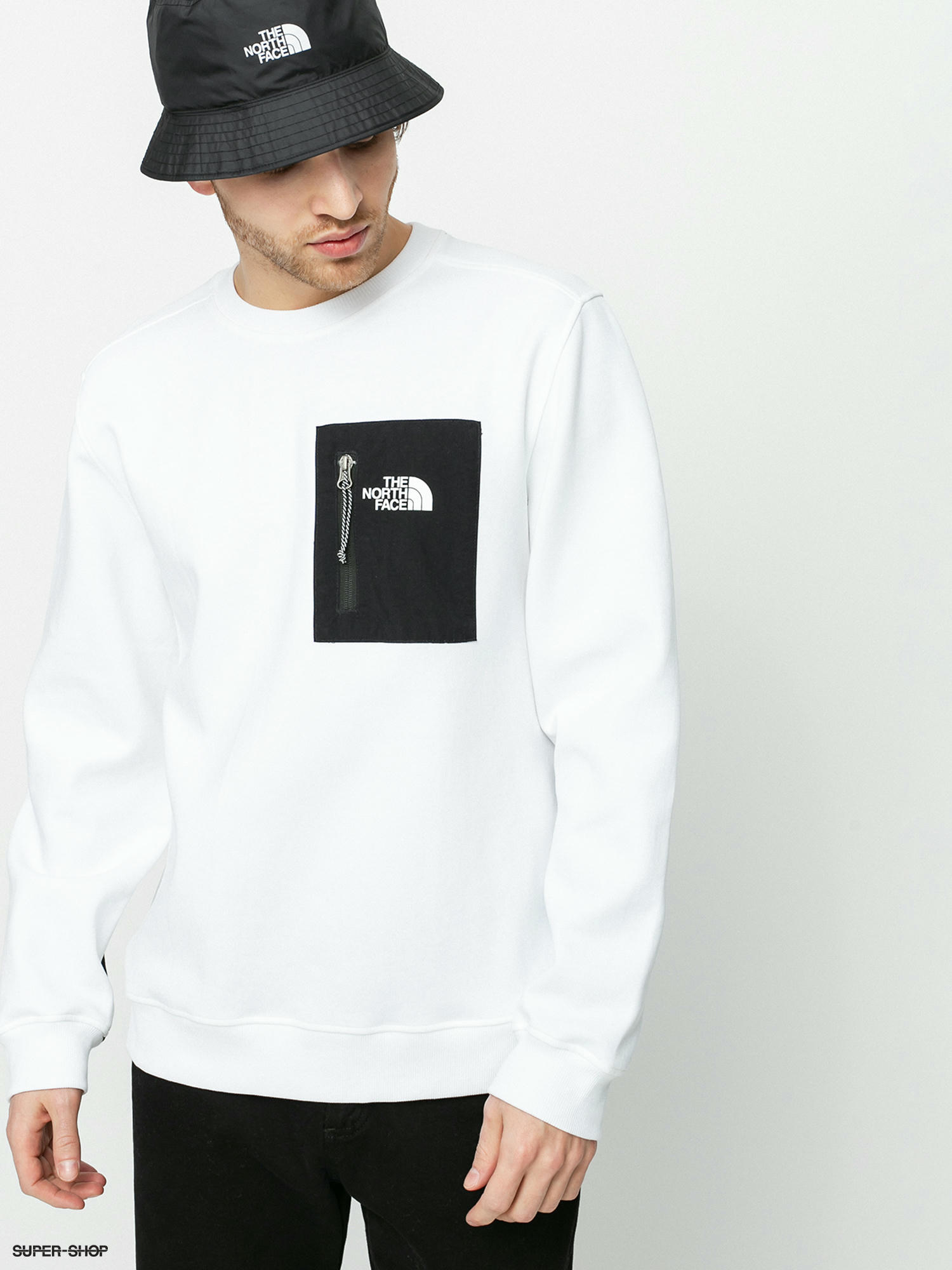 the north face fine box logo crew sweatshirt