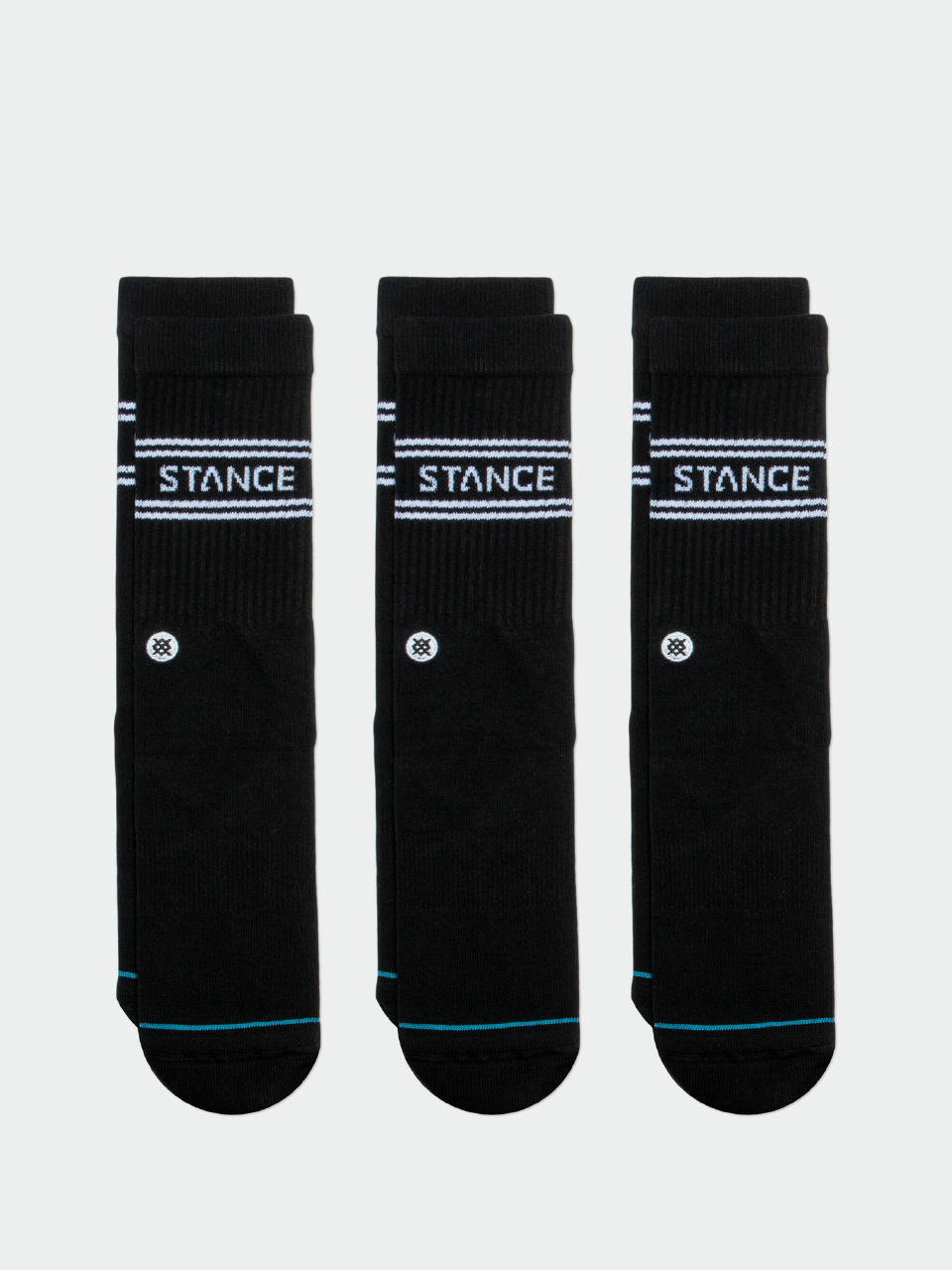 Stance Basic 3 Pack Crew Socks (black)