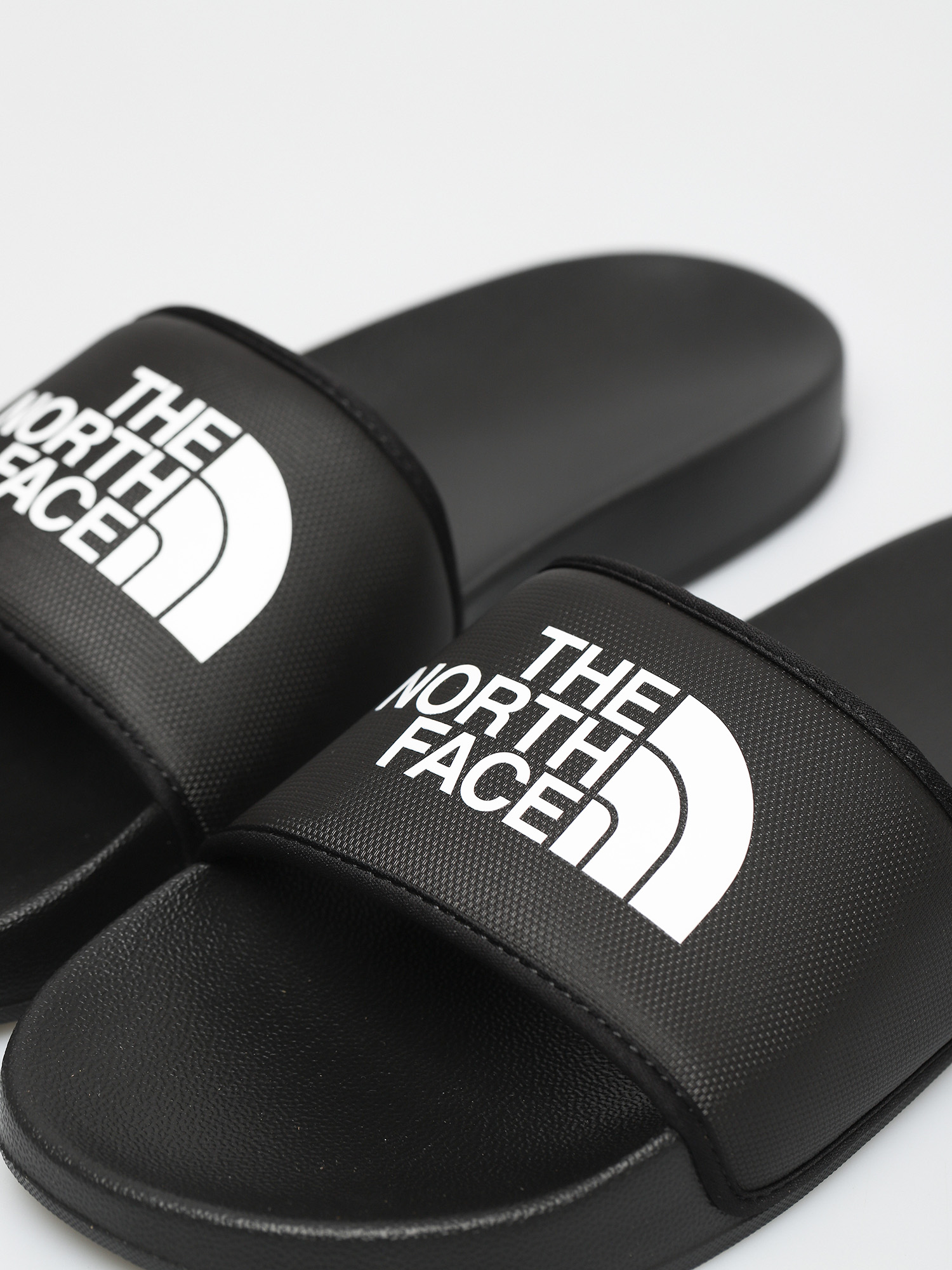 north face sliders black