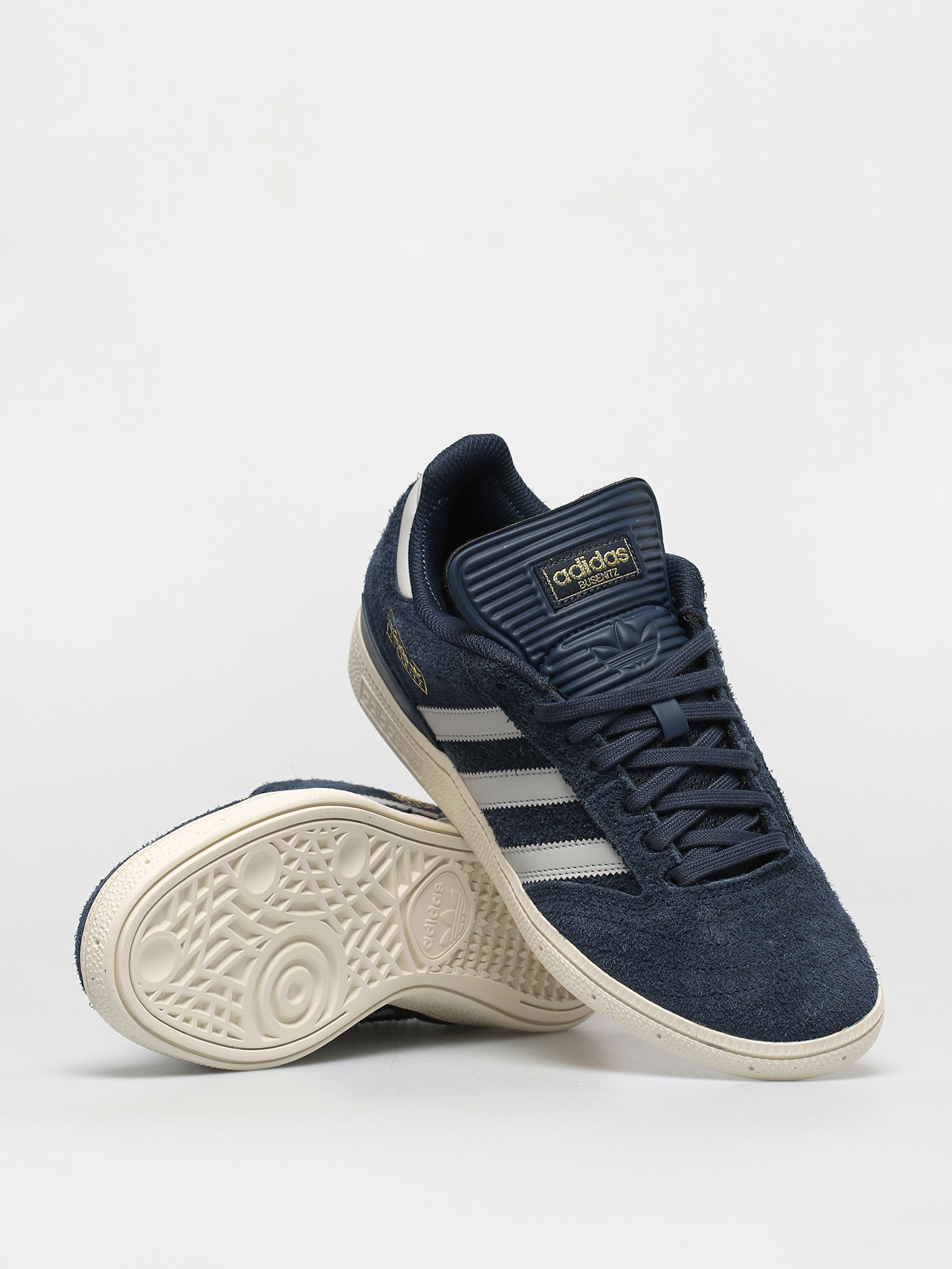 Adidas Mens Adidas Busenitz Navy Blue And White Busenitz Shoes