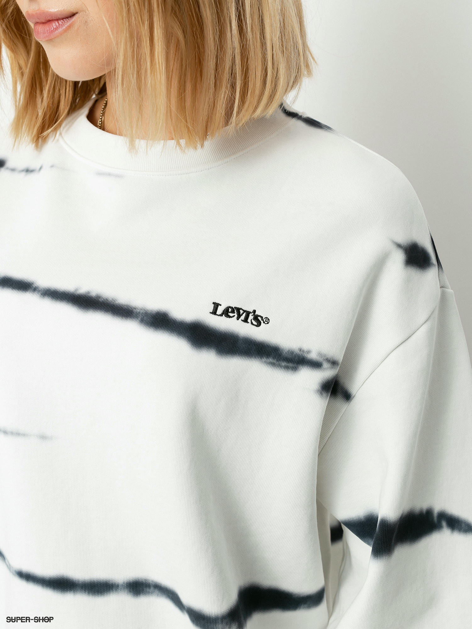 Levi's® Melrose Slouchy Sweatshirt Wmn (tie dye stripe tight loops