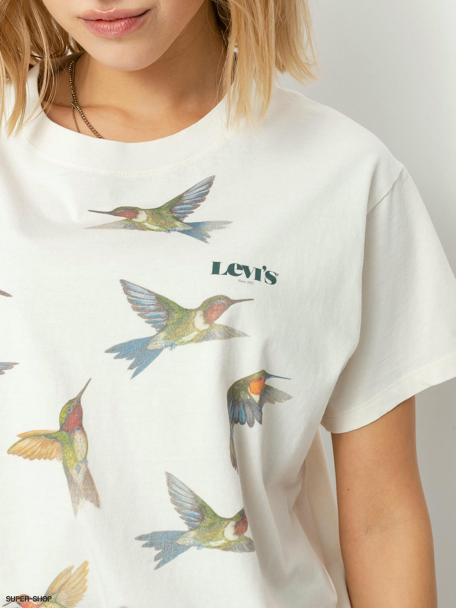 Levi's® Graphic Varsity T-shirt Wmn (placed hummingbirds sugar)