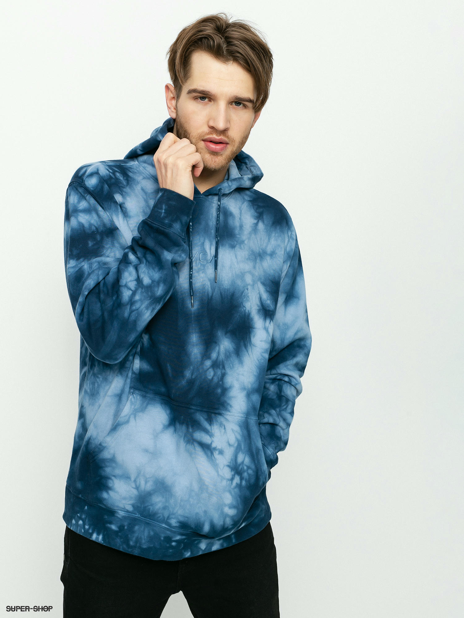 RVCA Tonally Tie Dye HD Hoodie (blue tie dye)