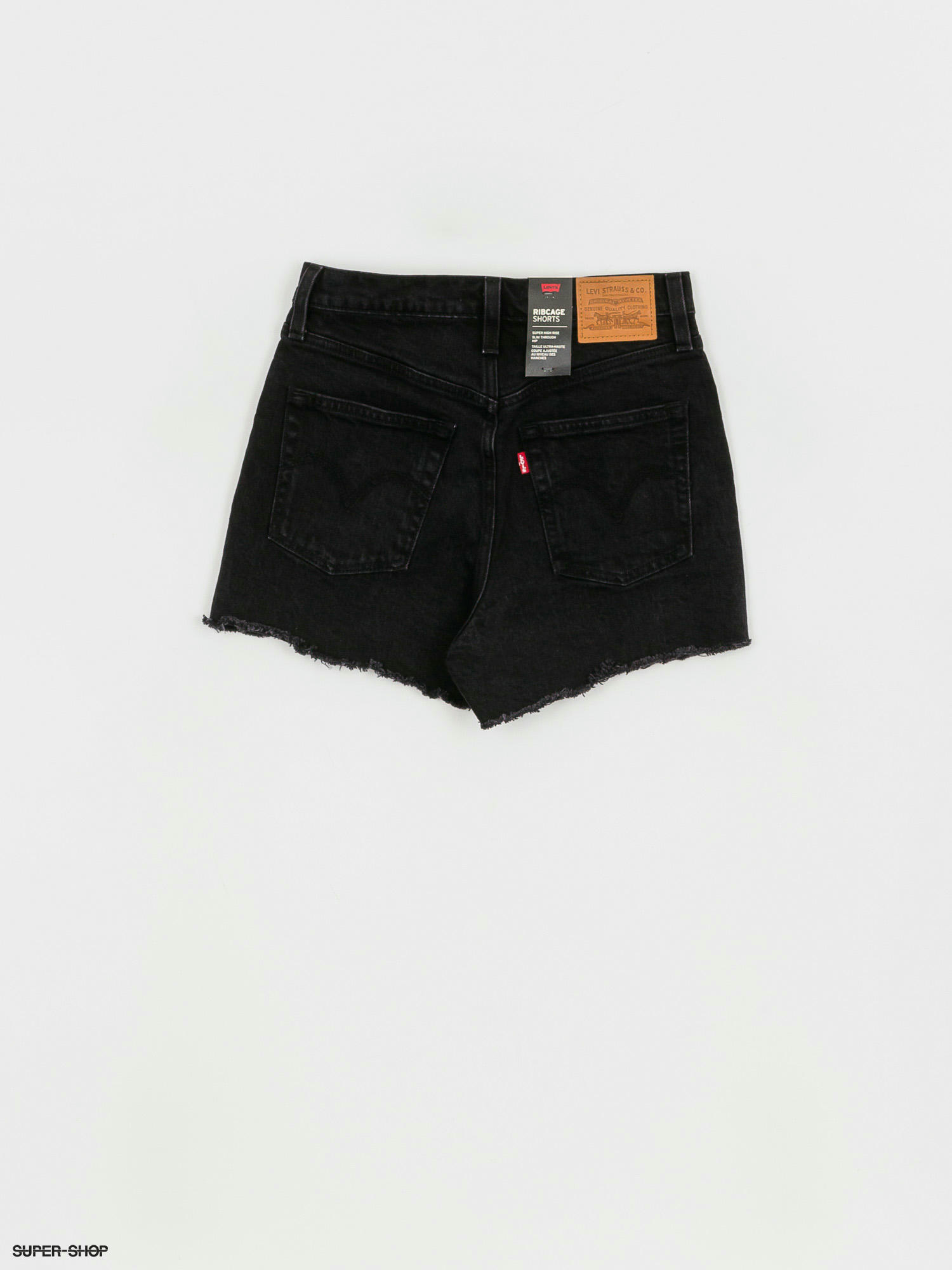 levis black cut off shorts