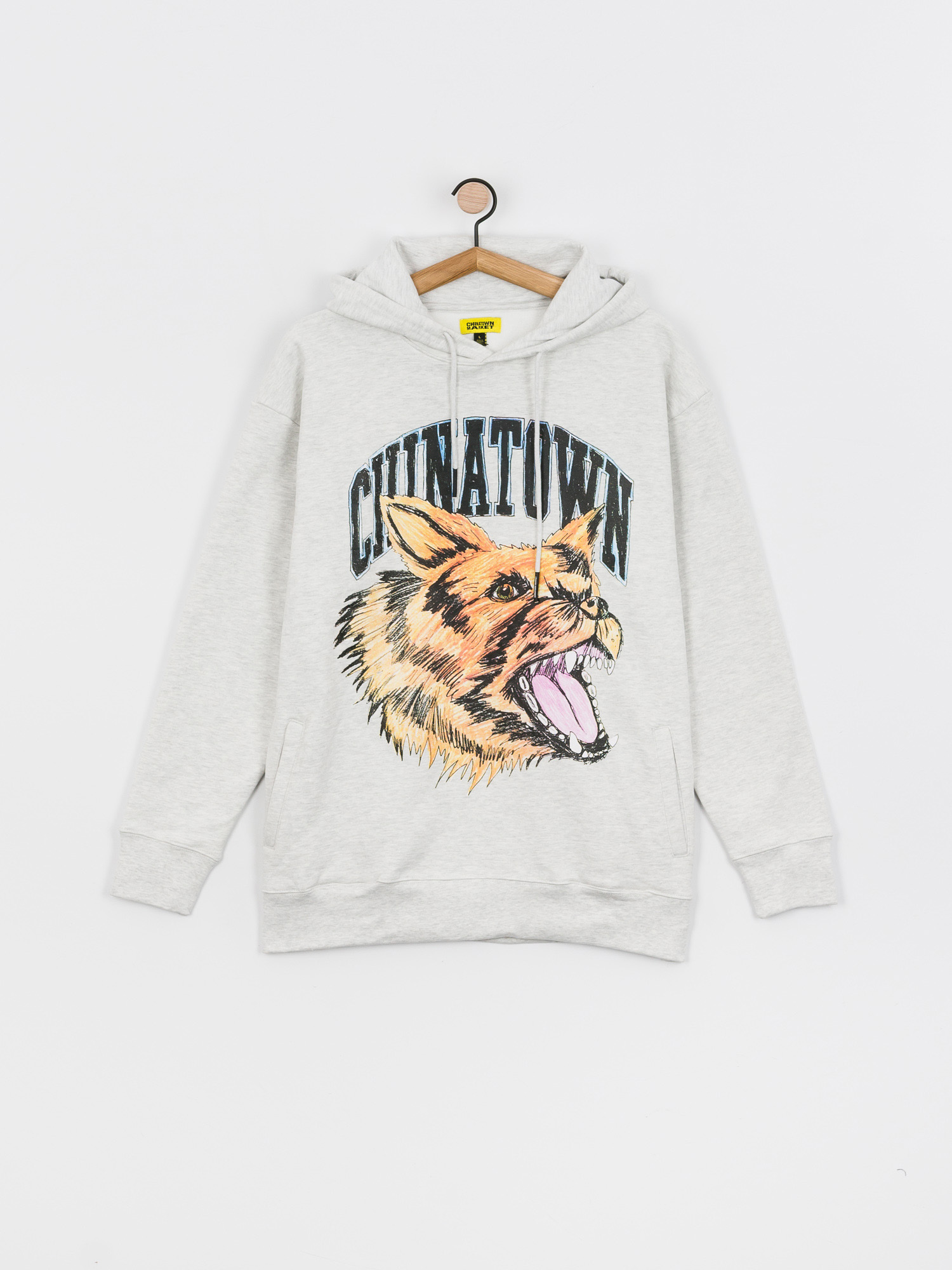 Chinatown Market Beware Sketch HD Hoodie (ash gray)