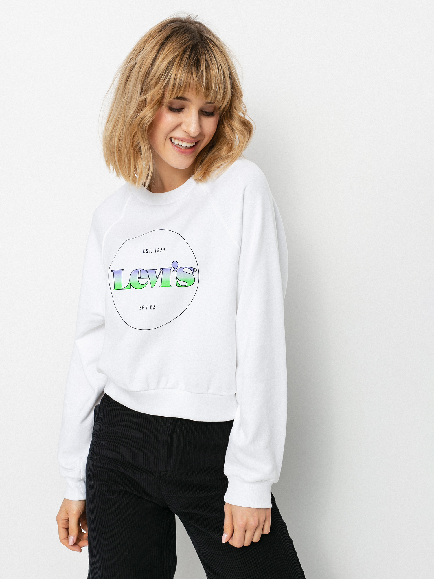 Levi's® Vintage Raglan Sweatshirt Wmn (circle logo gradient white)