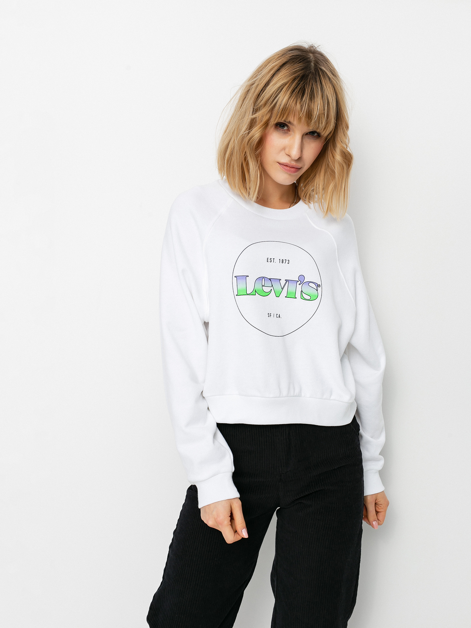 Levi's® Vintage Raglan Sweatshirt Wmn (circle logo gradient white)