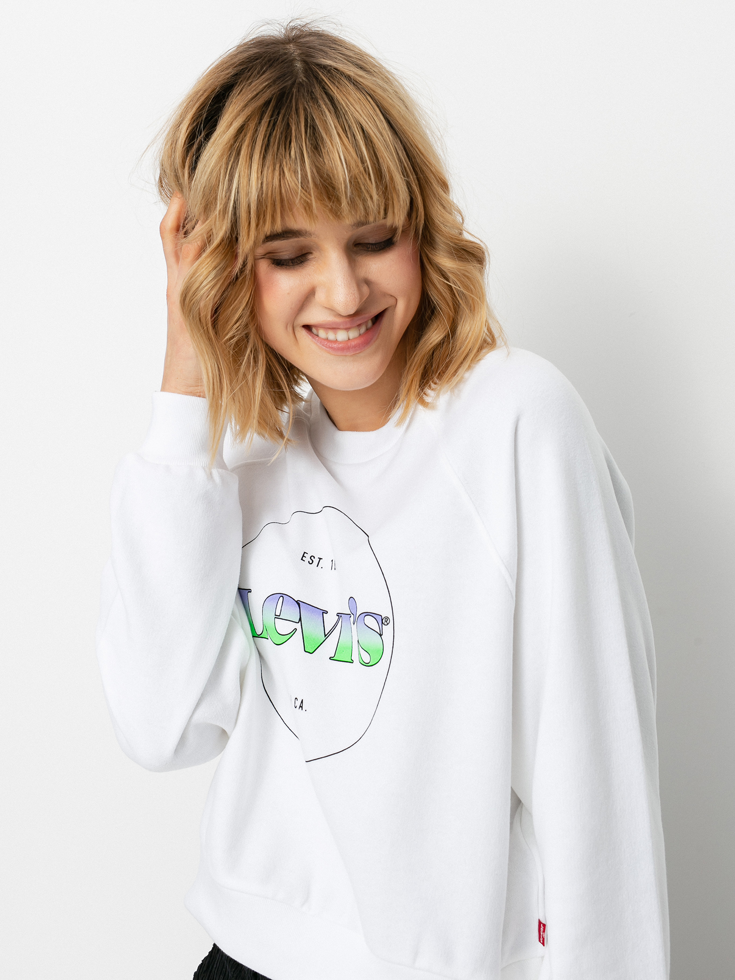 Levi's® Vintage Raglan Sweatshirt Wmn (circle logo gradient white)