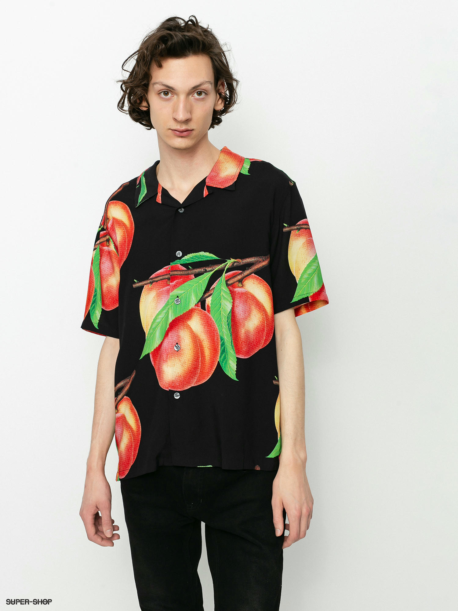 最も完璧な 新品 STUSSY peach pattern shirt Sサイズ シャツ - abacus