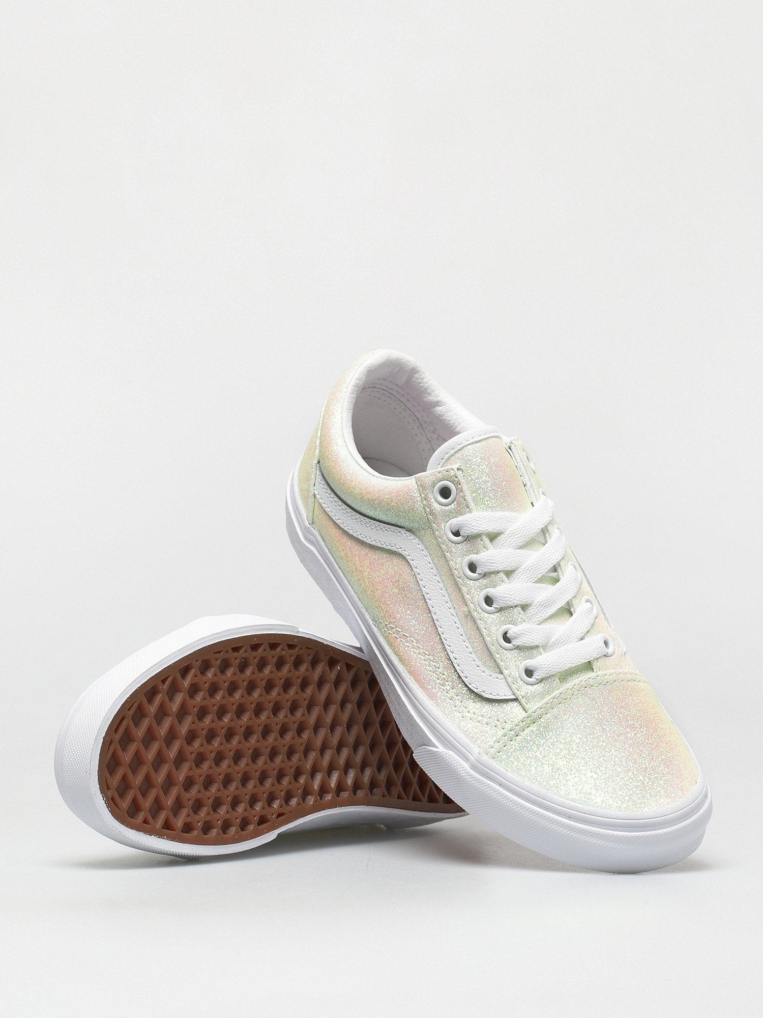 Vans old hotsell skool rosa glitter