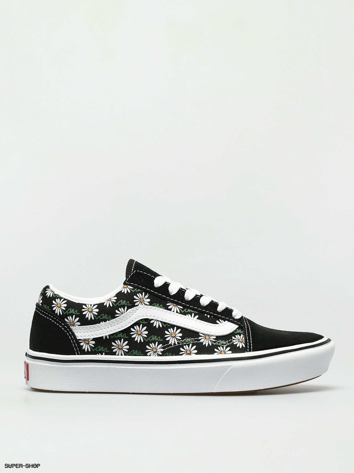 Vans Comfycush Old Skool Shoes (scribble flower daisy/black)