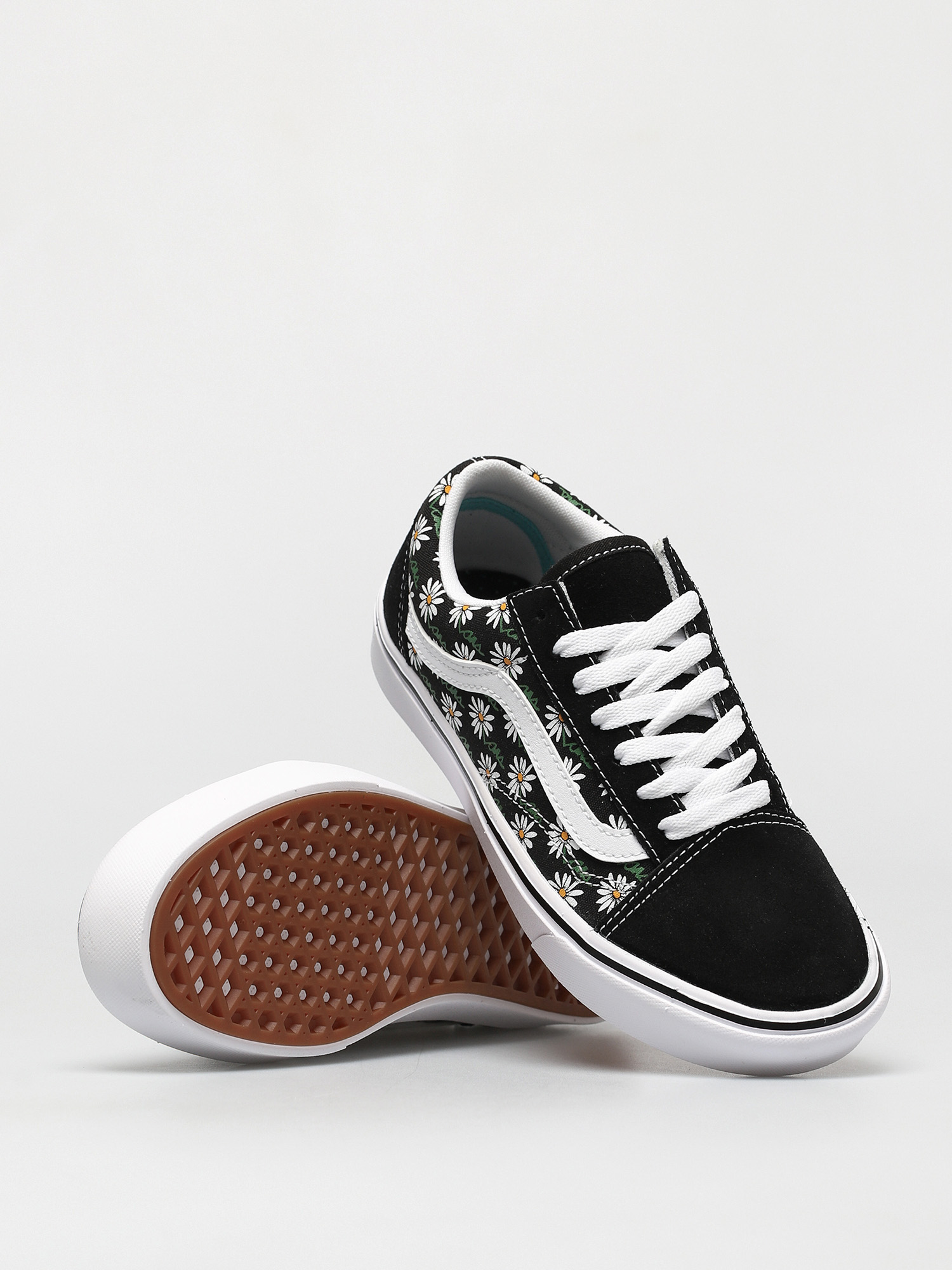 Vans Comfycush Old Skool Shoes (scribble flower daisy/black)