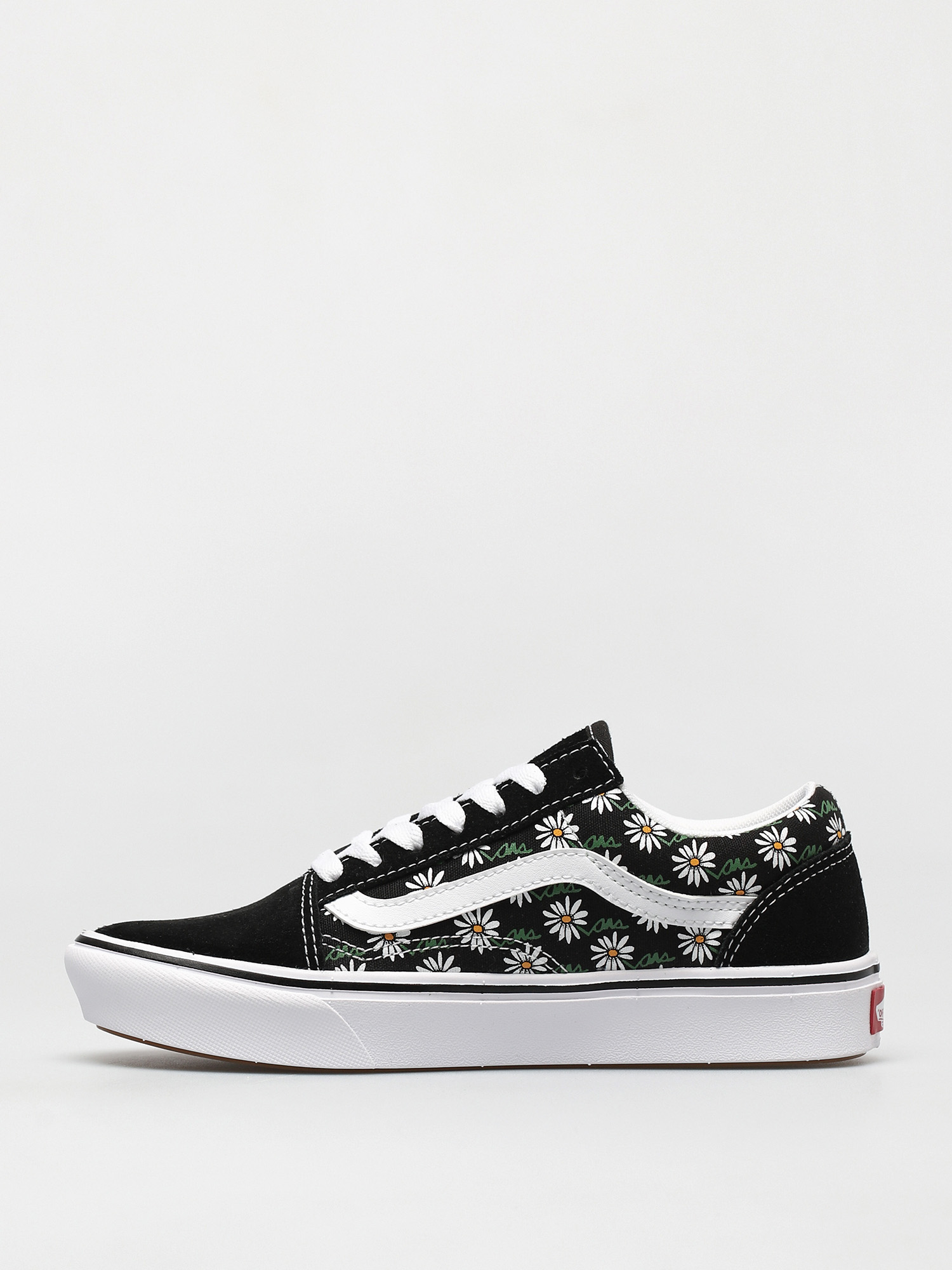 Vans Comfycush Old Skool Shoes (scribble flower daisy/black)