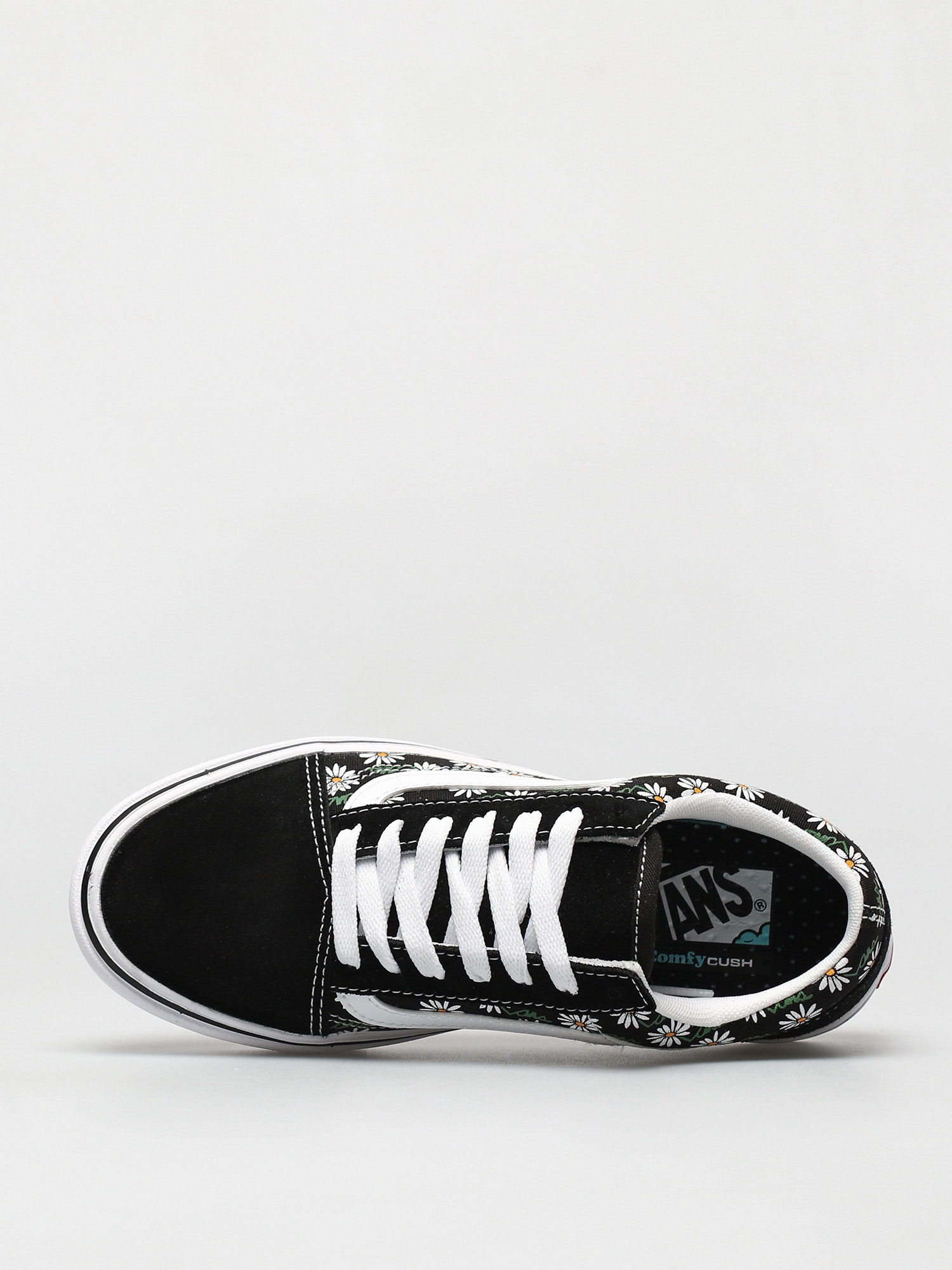 Vans Comfycush Old Skool Shoes (scribble flower daisy/black)