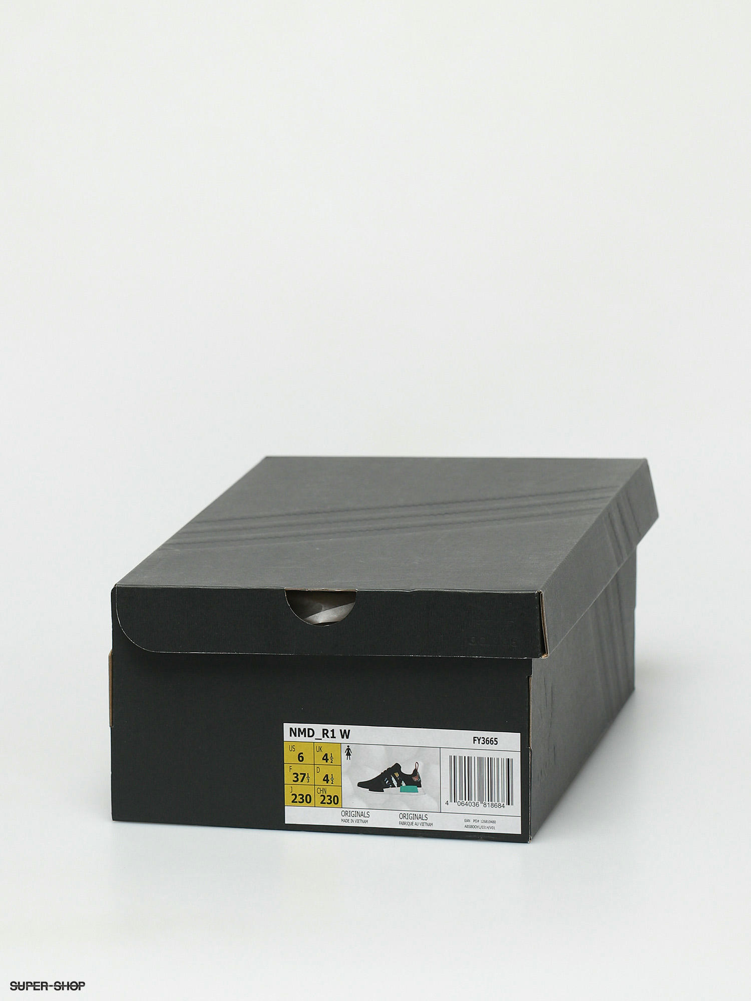 nmd black shoe box