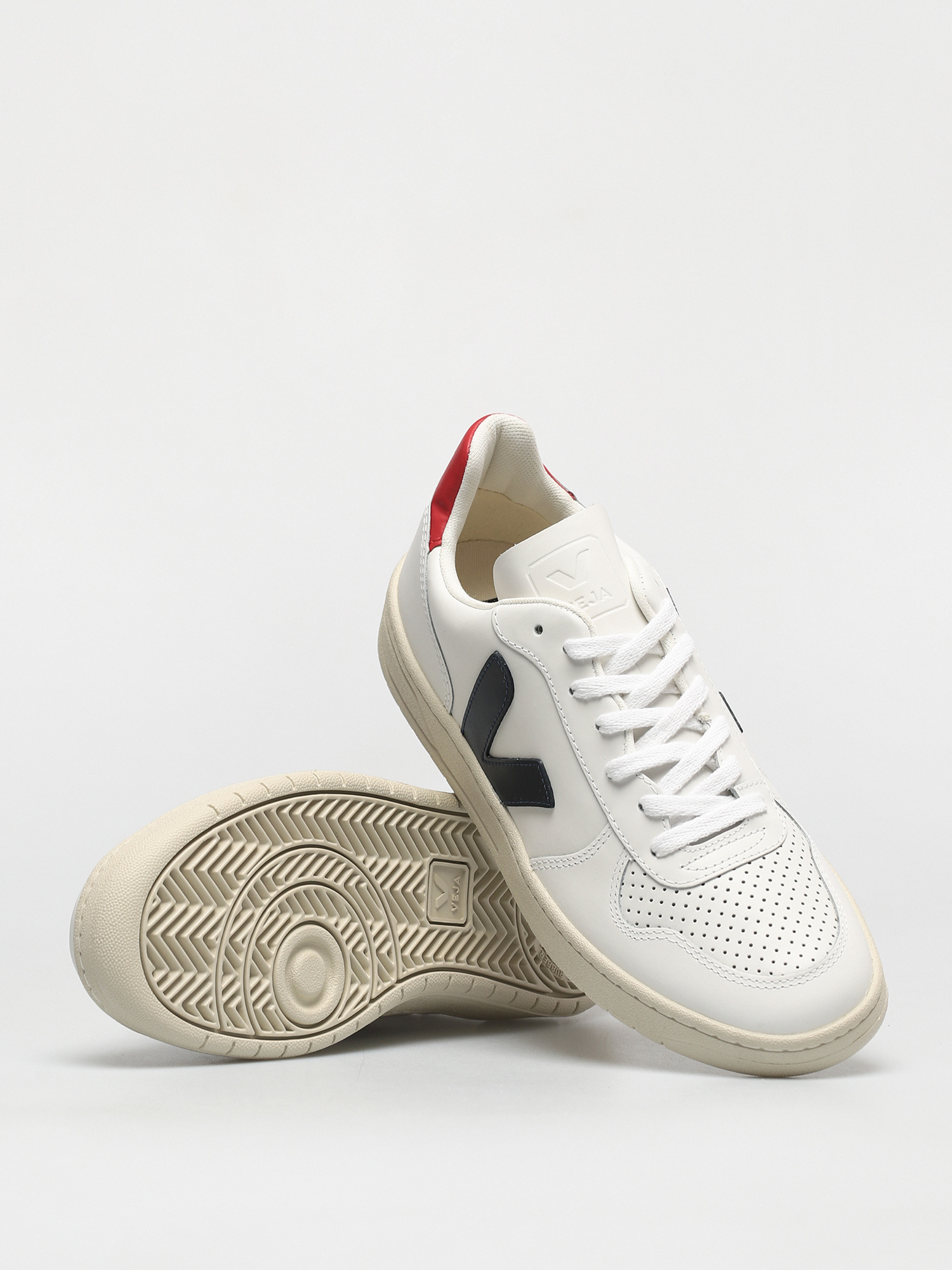 Veja V-10 Schuhe (leather extra white nautico pekin)