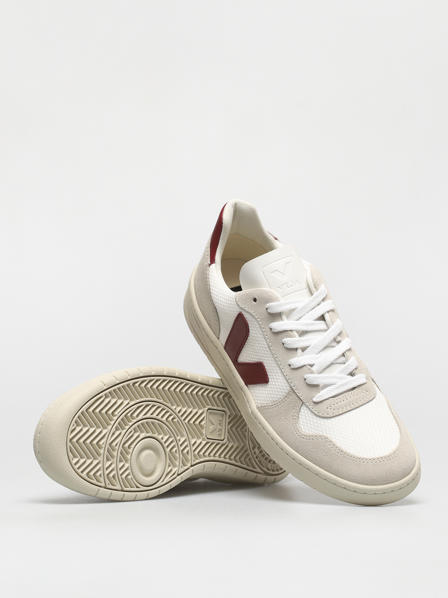Veja V-10 Shoes beige (b mesh white marsala)