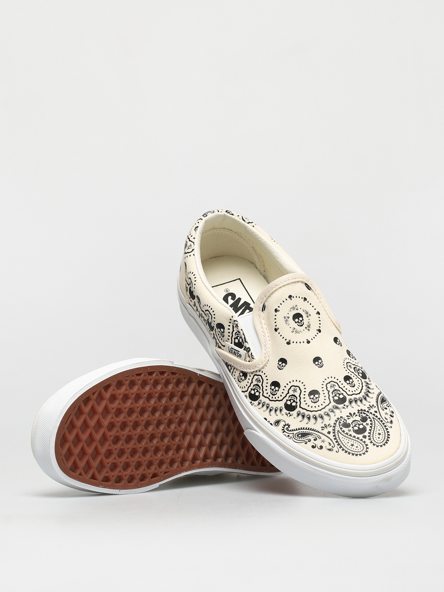 Vans Classic Slip On Shoes beige (bandana classic white/black)