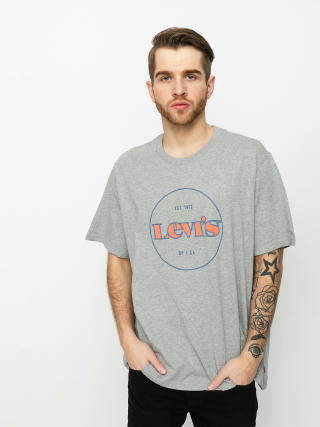 Levi's® Relaxed Fit T-shirt (mv logo midtone heather)