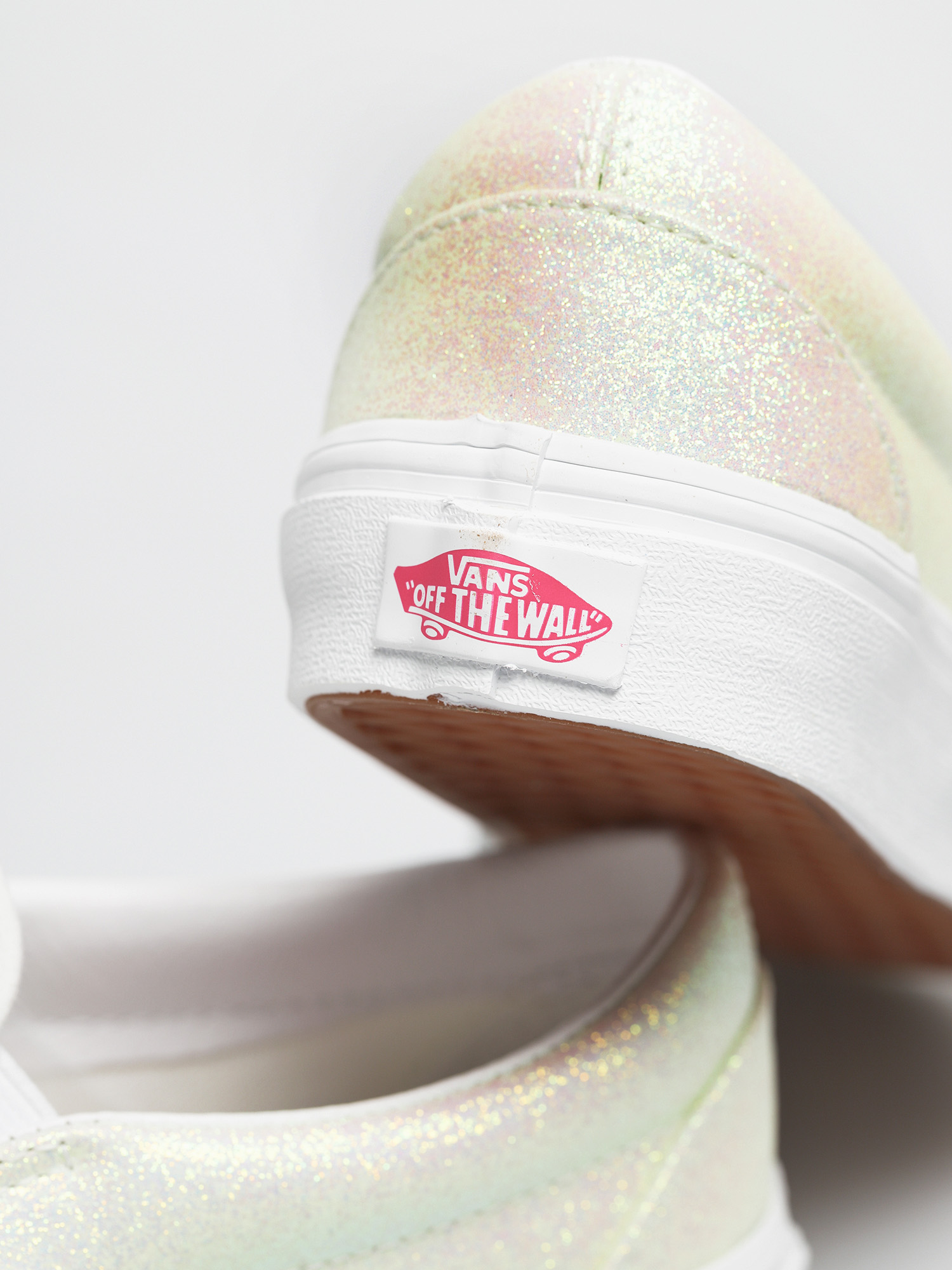 Vans Classic Slip On Shoes (uv glitter pink/true white)