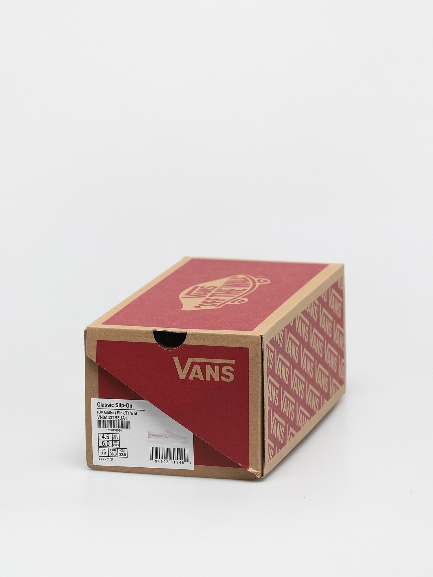 Vans Classic Slip On Shoes (uv glitter pink/true white)