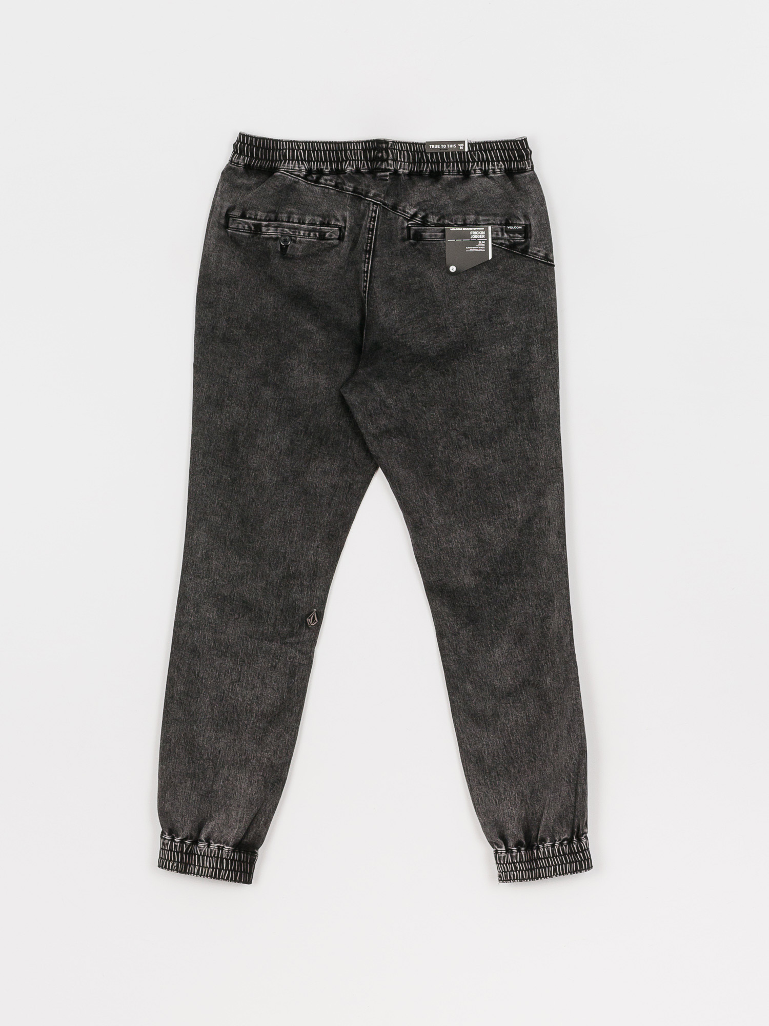 Acid Wash Black Denim Jogger Petite Acid Wash Cuffed Denim Joggers