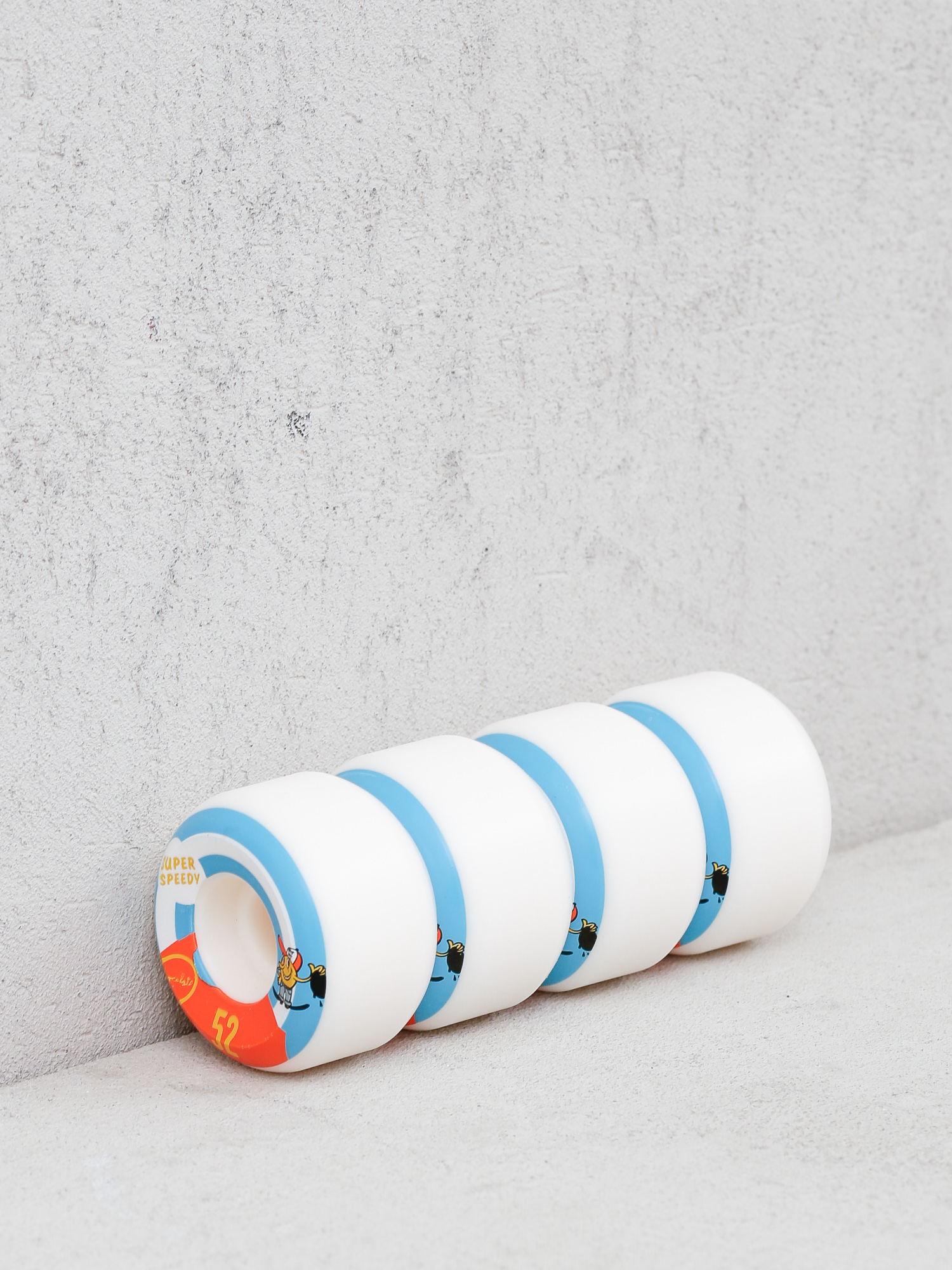 Chocolate Hecox Essentail Conical Wheels (white/blue)