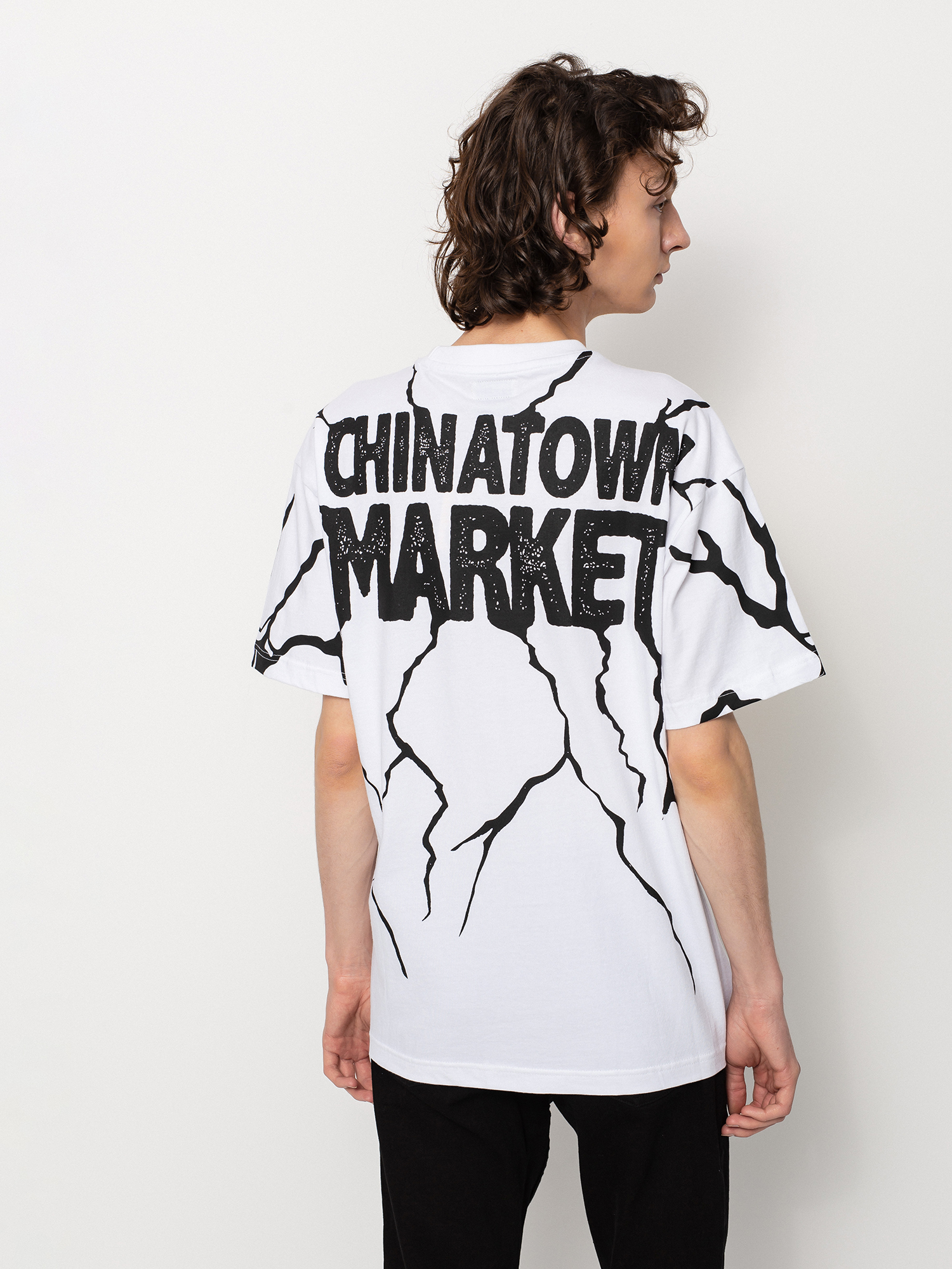 Chinatown Market Smiley Dry Wall Breaker T-shirt (white)