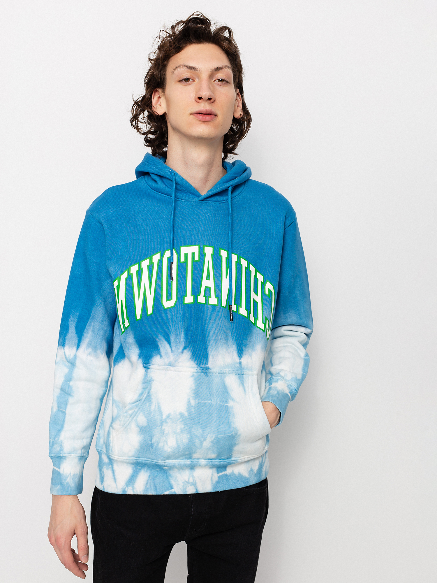Chinatown Market Reverse Arc Tie Dye HD Hoodie (blue tie dye)