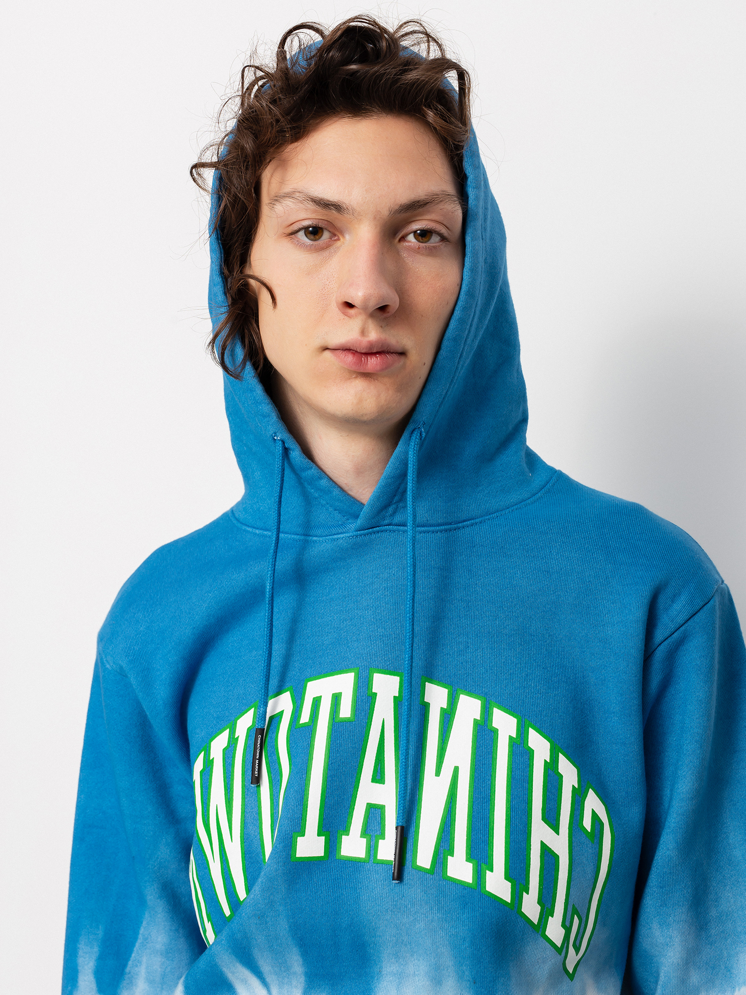 Chinatown Market Reverse Arc Tie Dye HD Hoodie (blue tie dye)