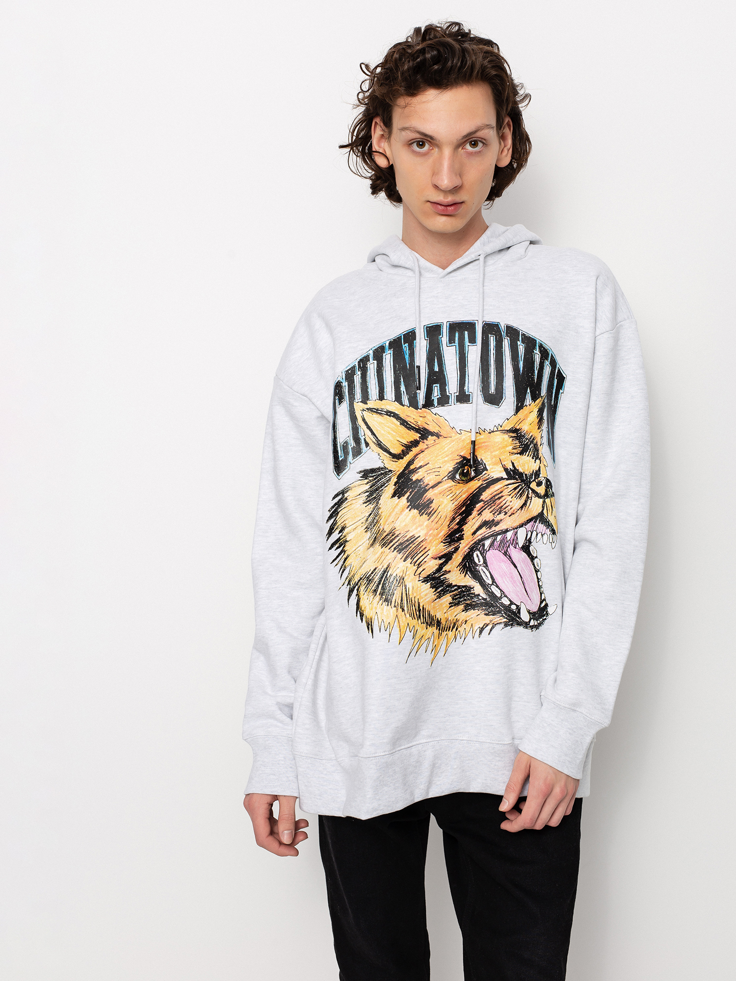 Chinatown Market Beware Sketch HD Hoodie (ash gray)