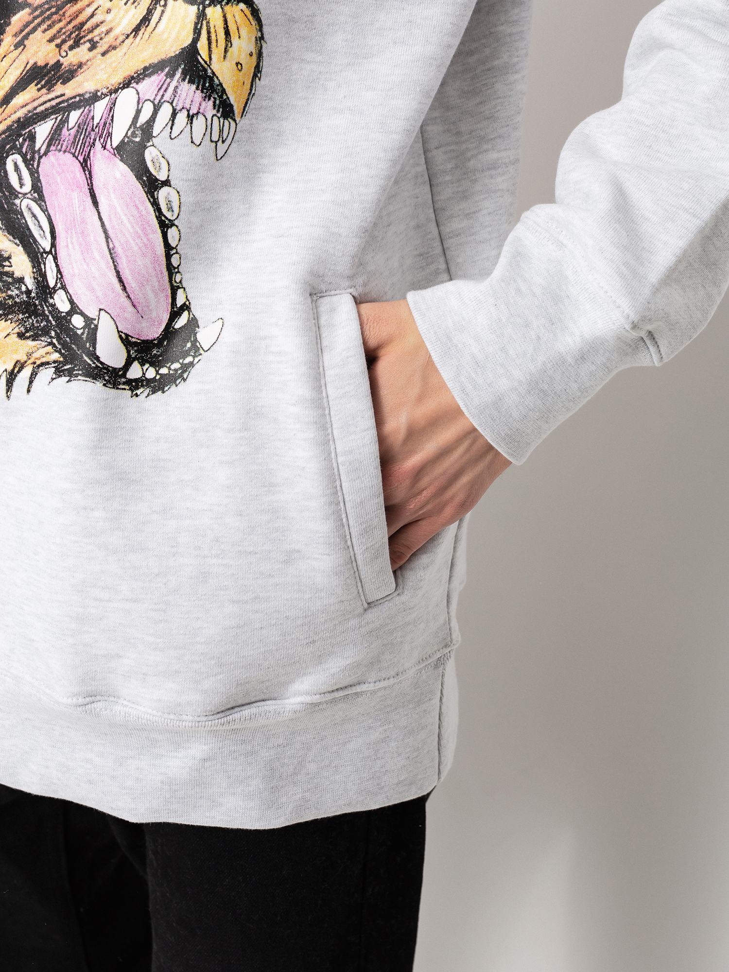 Chinatown Market Beware Sketch HD Hoodie (ash gray)