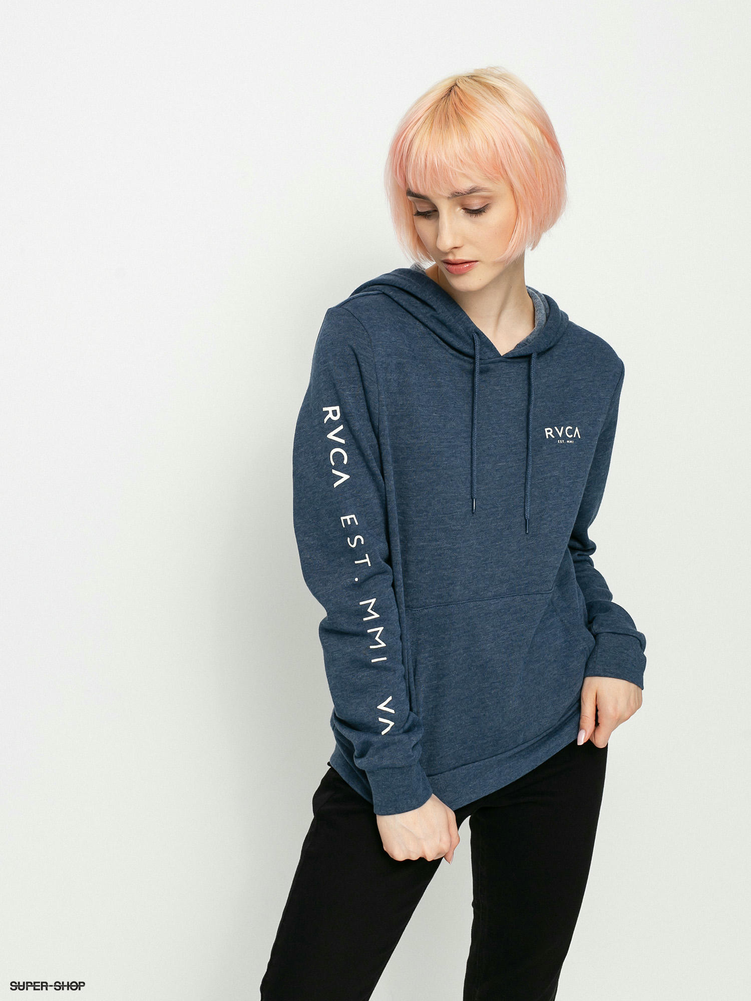 Rvca blue outlet hoodie