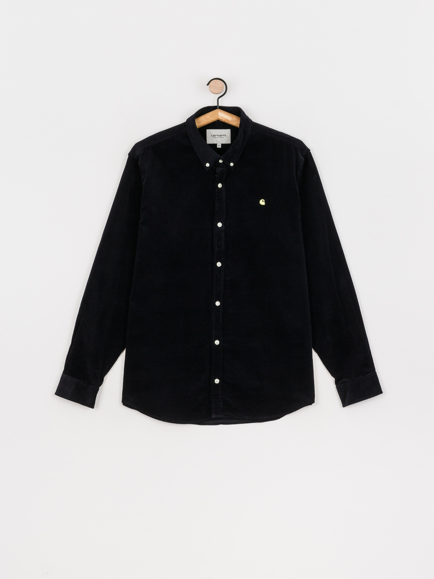 Carhartt WIP Madison Cord Hemd (dark navy/limoncello)