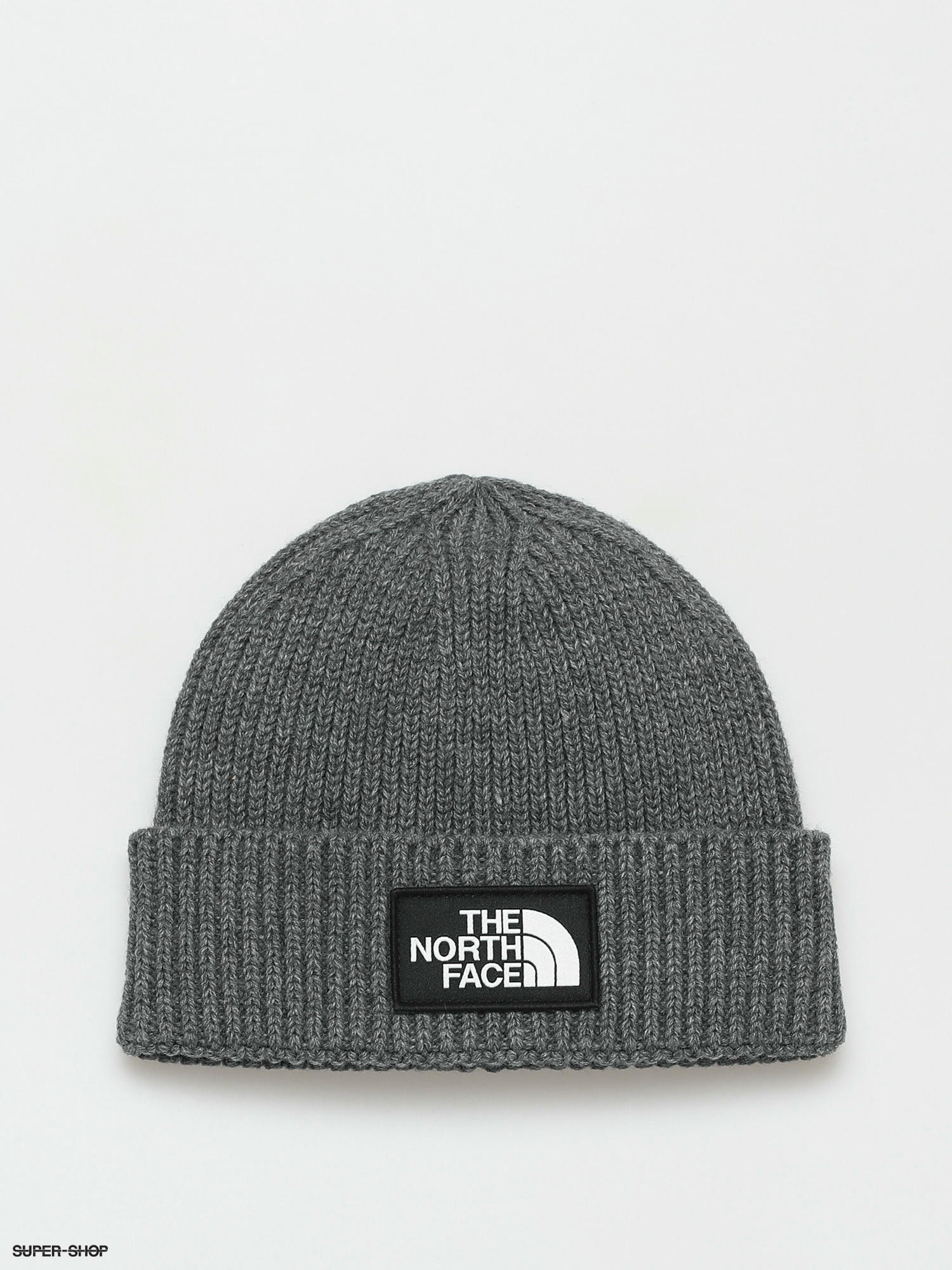 tnf logo box cuffed beanie short