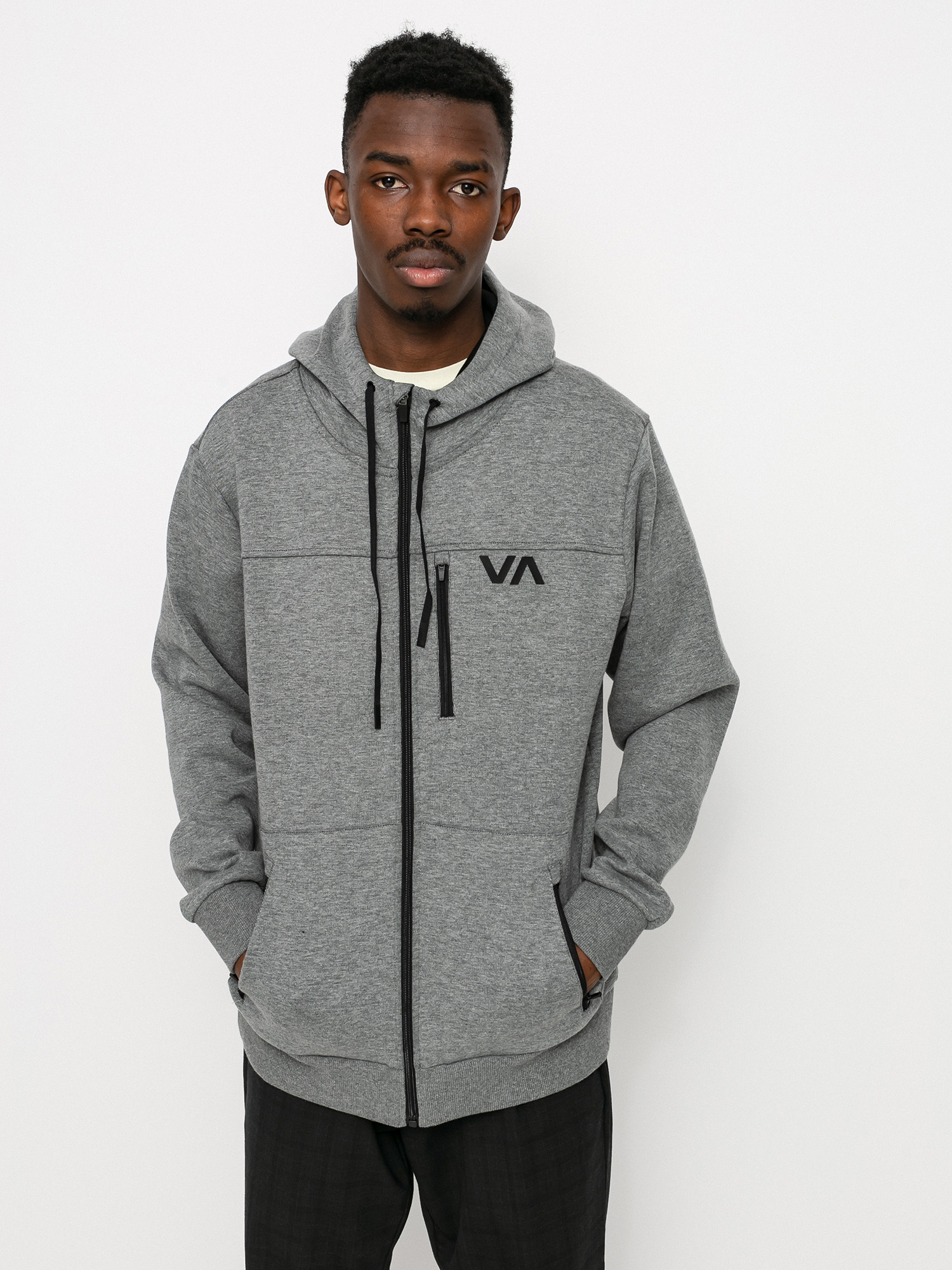 rvca hoodie grey