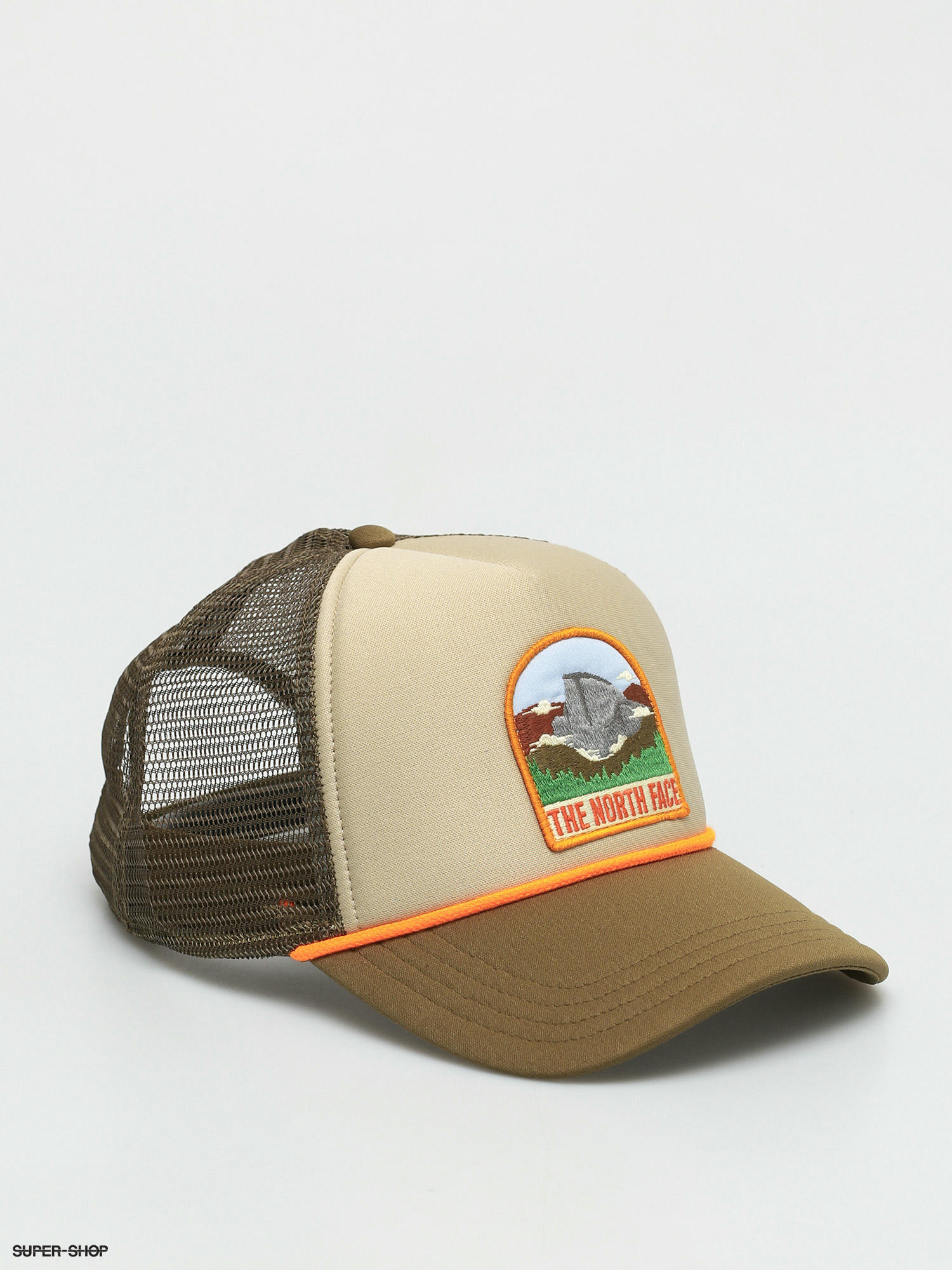 The North Face Valley Trucker Zd Cap Twill Beige Military Olive Flame