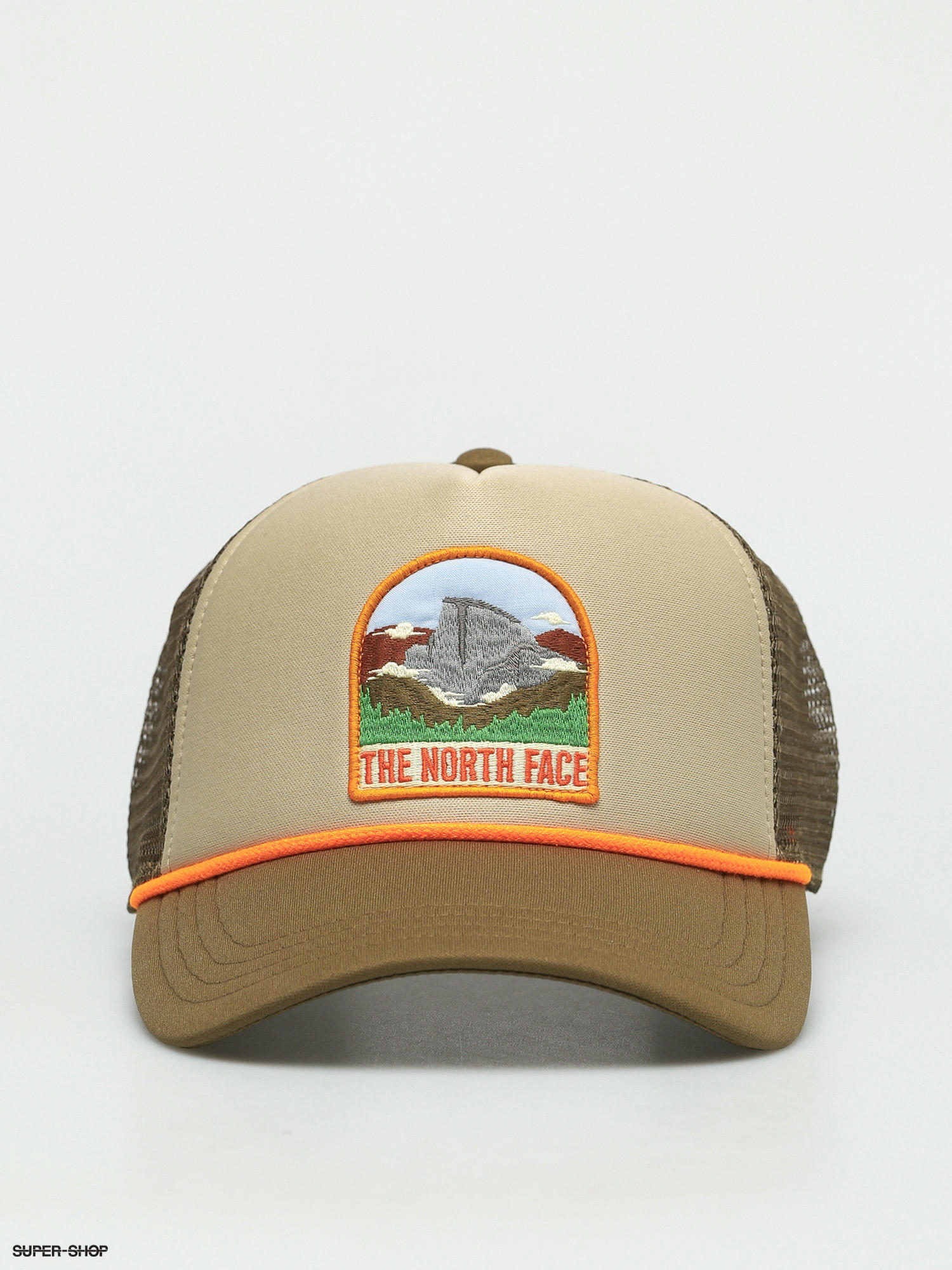 The North Face Valley Trucker Zd Cap Twill Beige Military Olive Flame