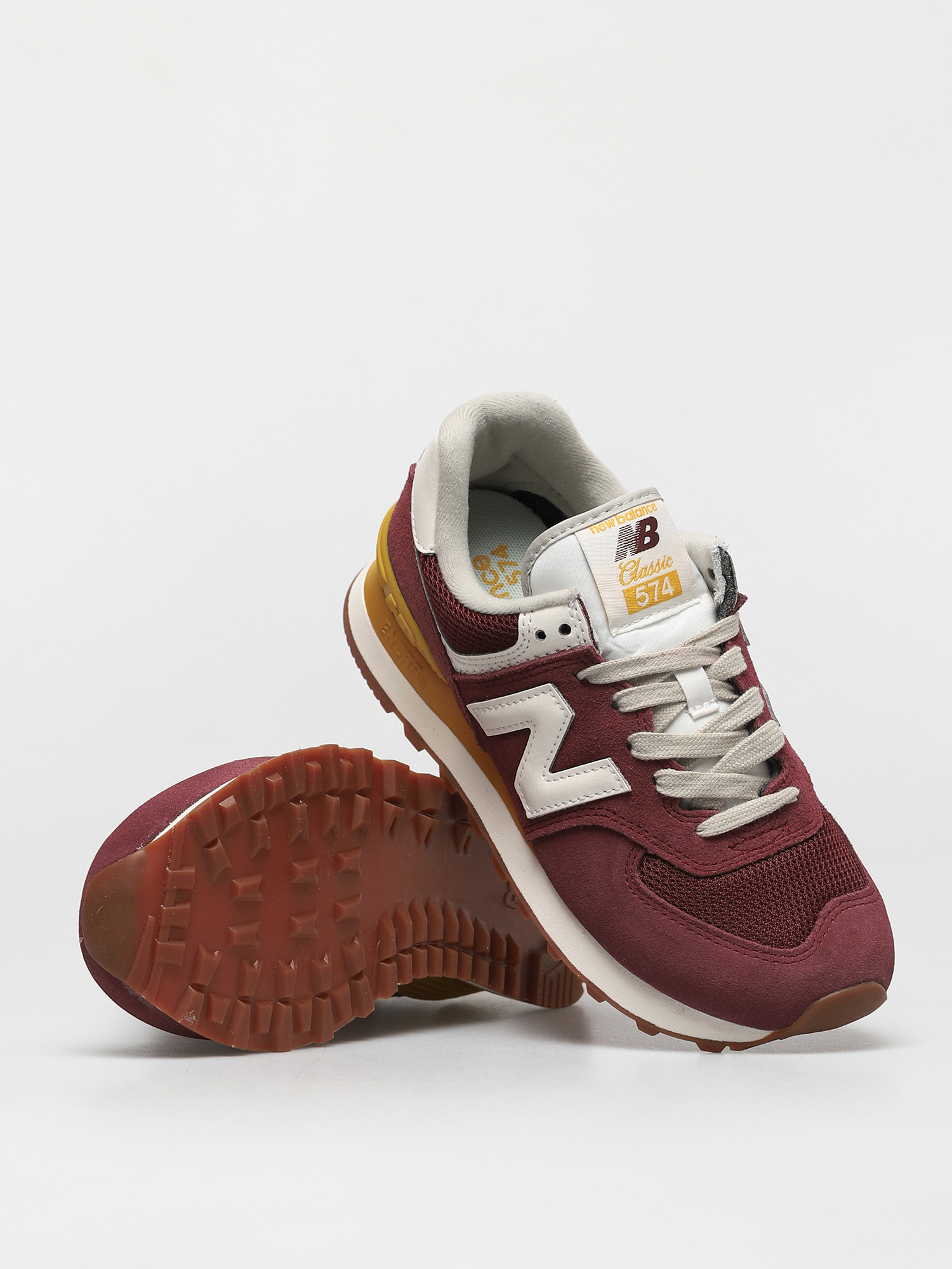 New Balance 574 Shoes Wmn burgundy red yellow