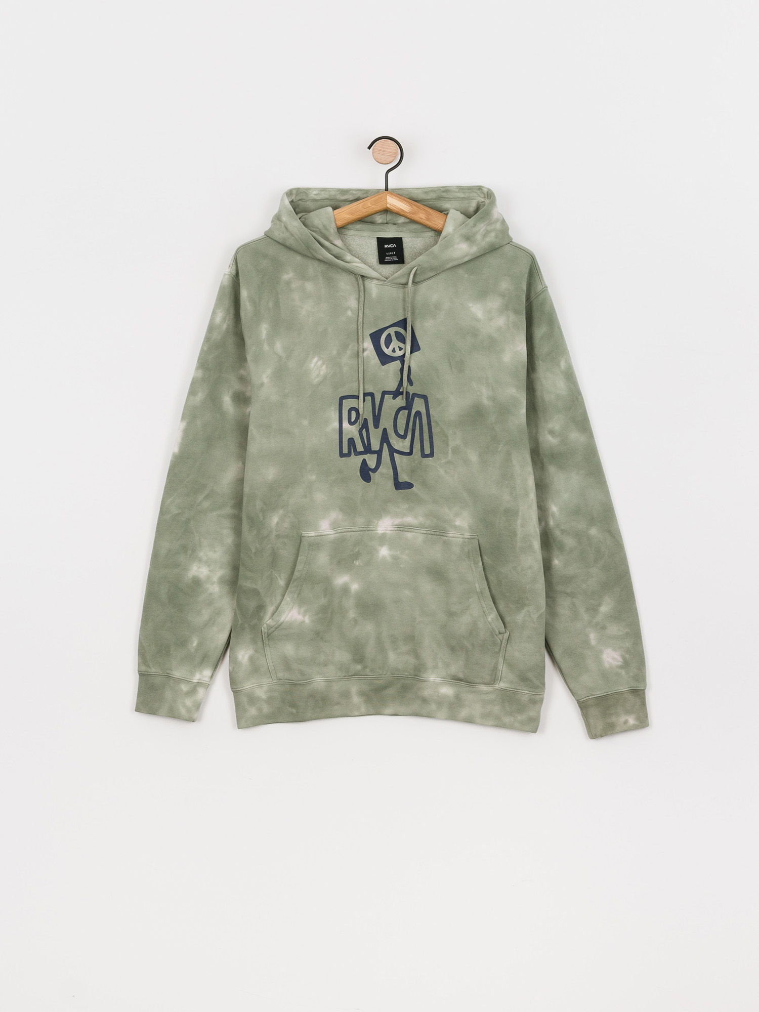 RVCA Nearby Tie Dye HD Hoodie (green)